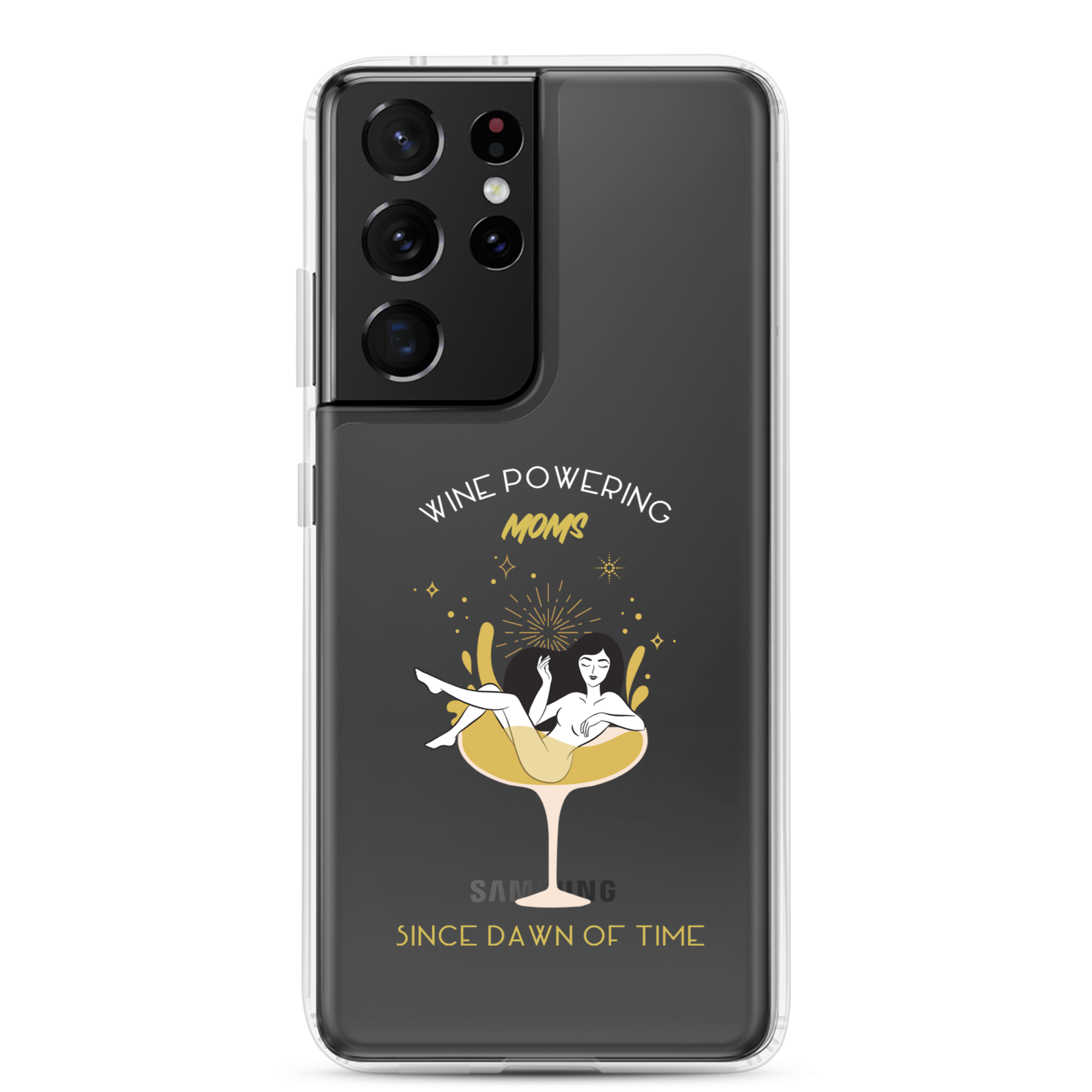 Wine Powering Moms Since Dawn Of Time Clear Case for Samsung®