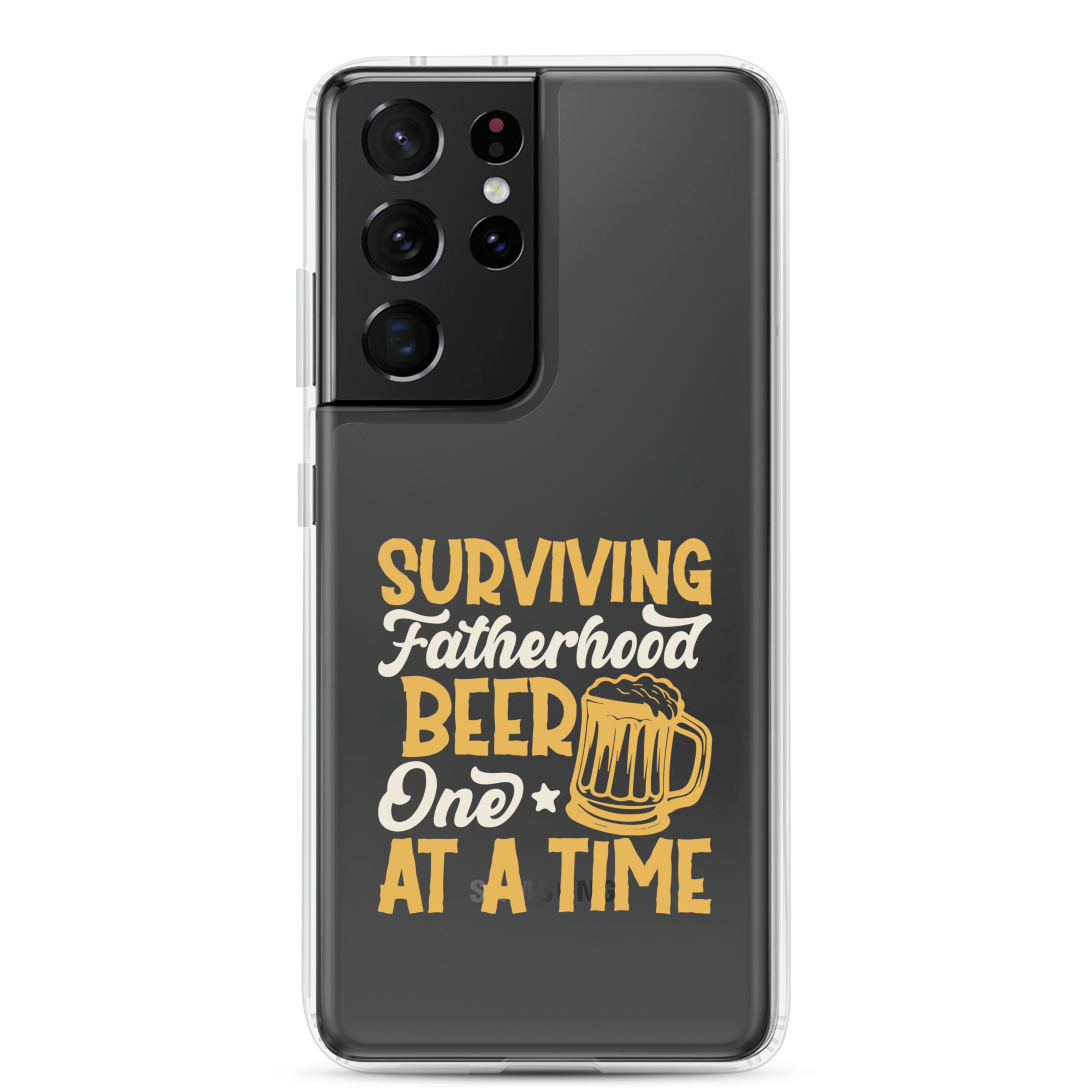 Surviving Fatherhood One Beer At A time Clear Case for Samsung®