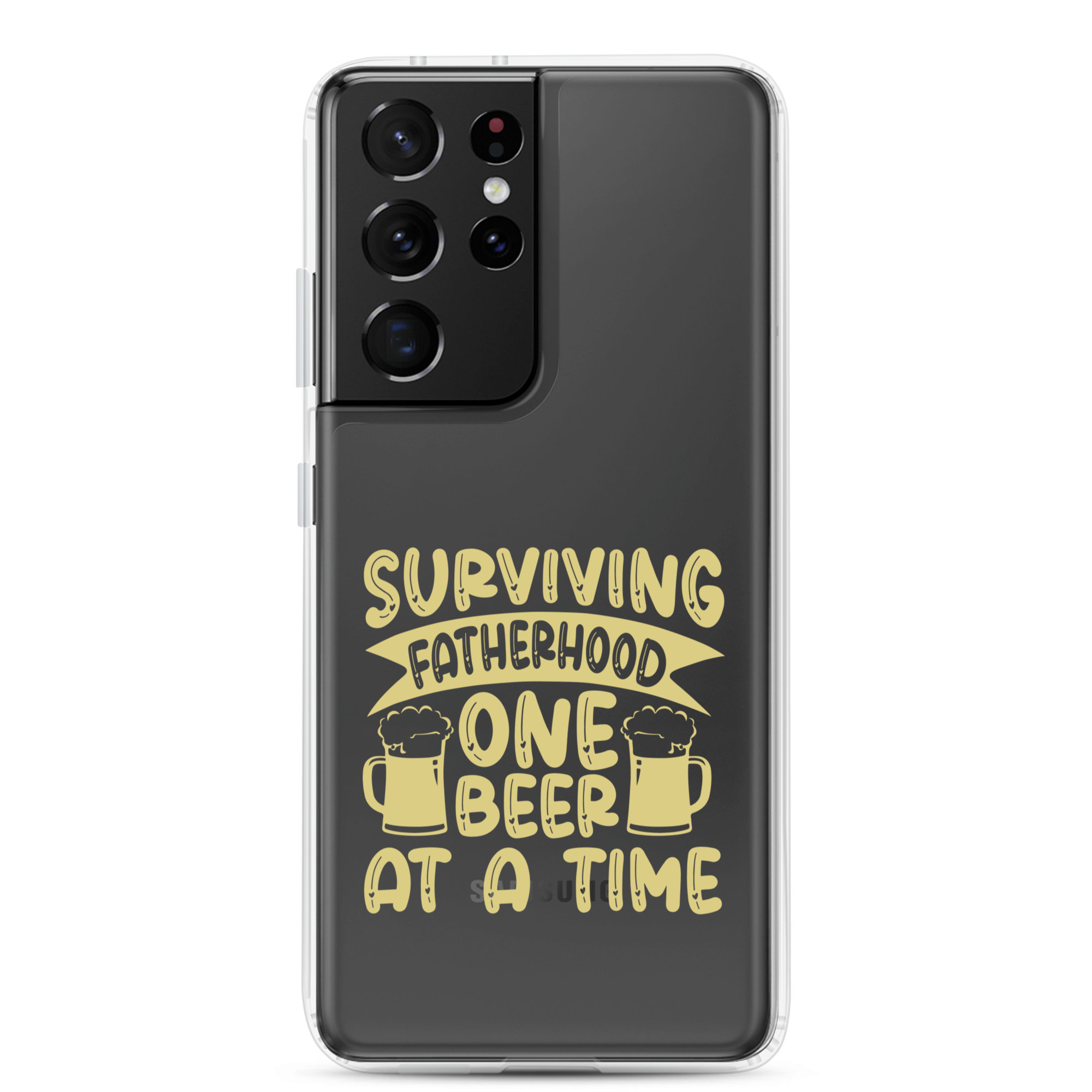 Surviving Fatherhood One Beer At A time Clear Case for Samsung®