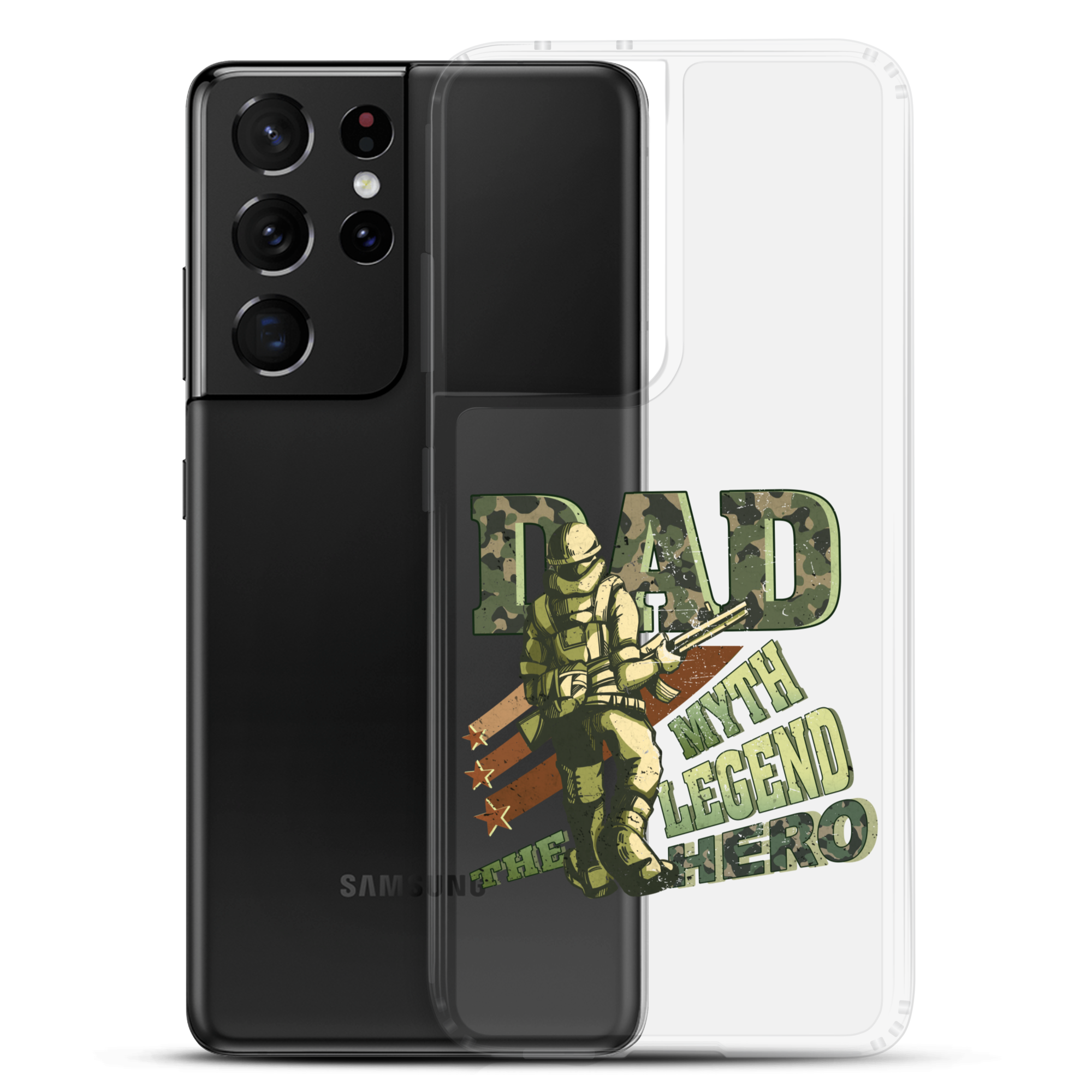 Dad The Myth The Legend The Hero Clear Case for Samsung®