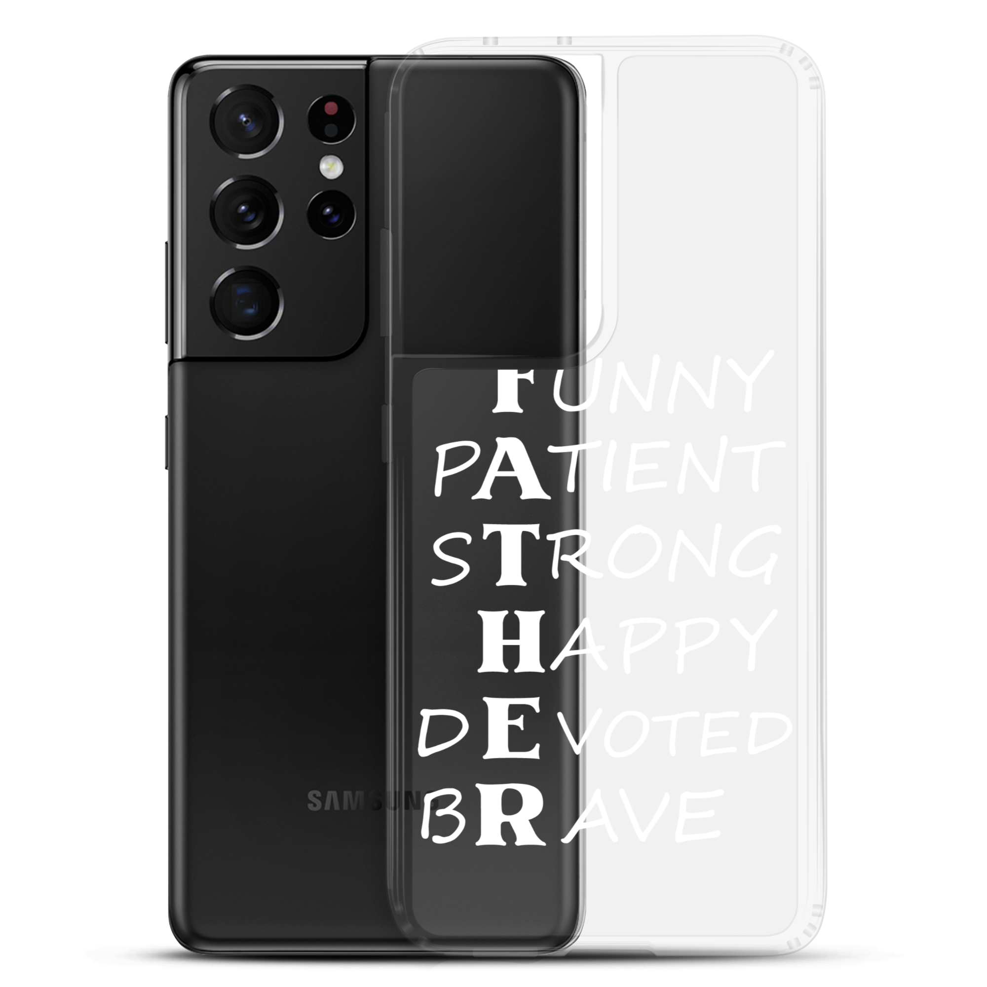 Funny Patient Strong Happy Devoted Brave Clear Case for Samsung®