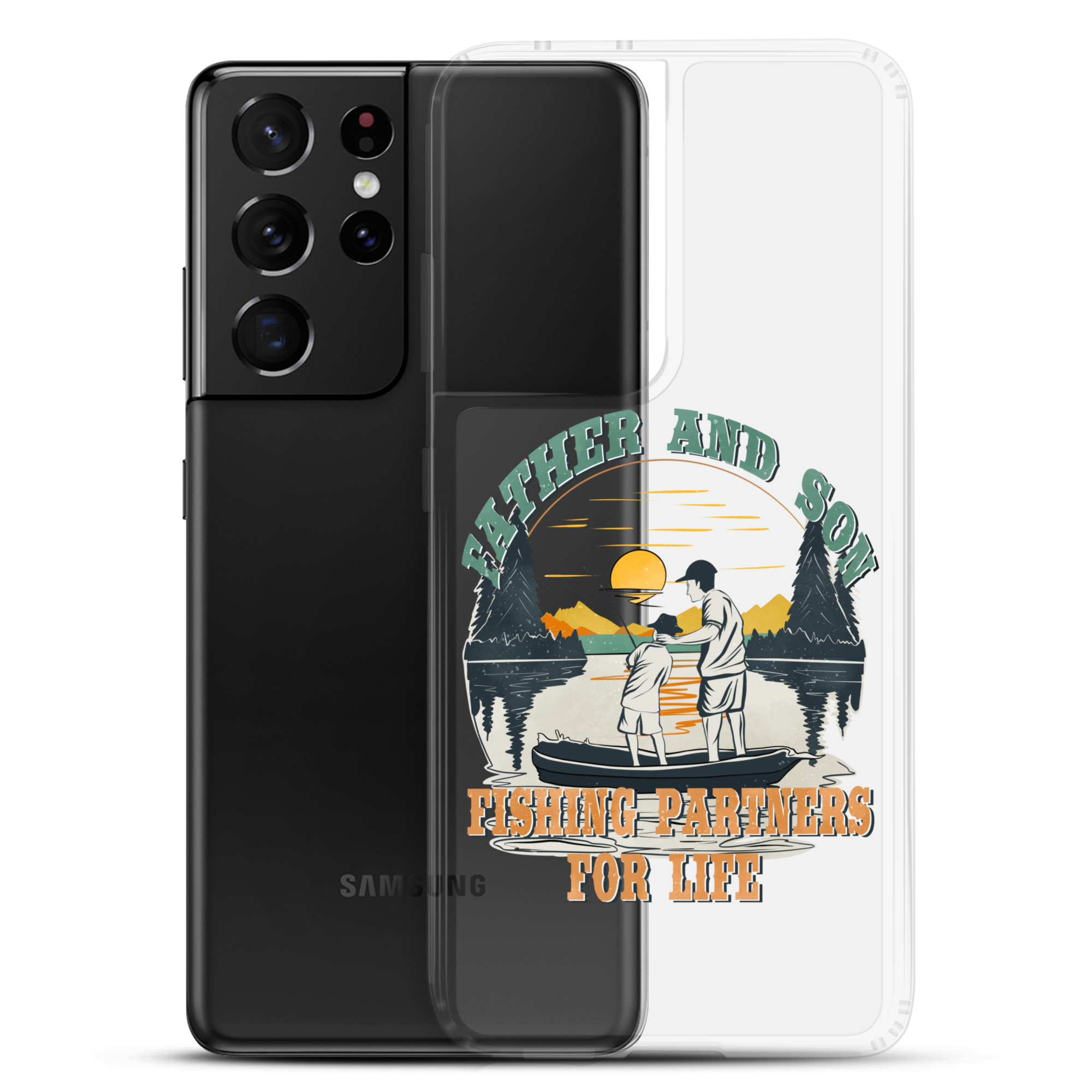 Father And Son Fishing Partners For Life Clear Case for Samsung®