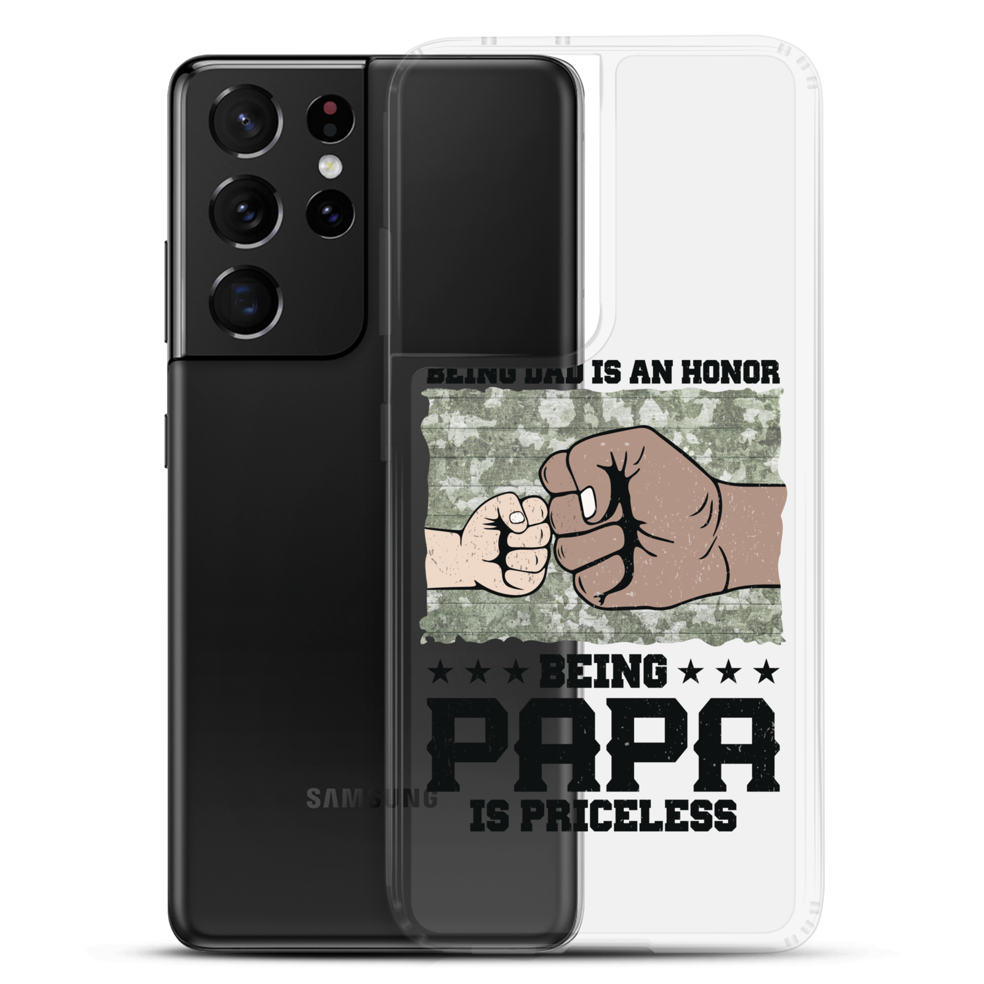 Being Dad Is An Honor Being Papa Is Priceless Clear Case for Samsung®