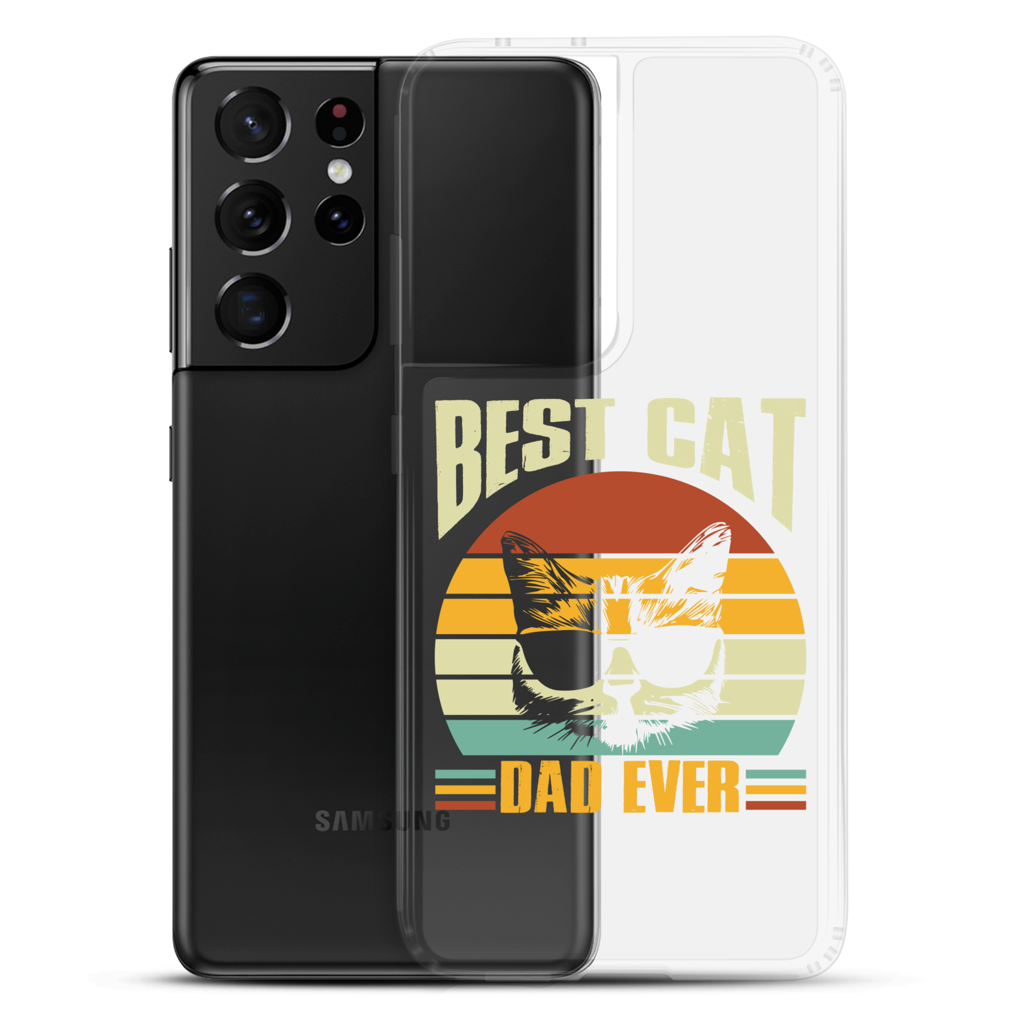 Best Cat Dad Ever Clear Case for Samsung®