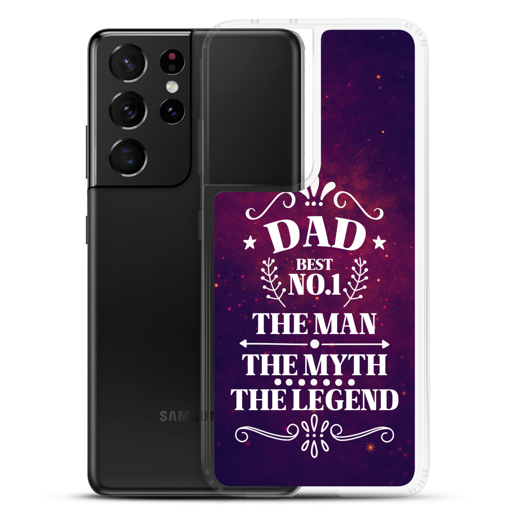 Dad Best Number 1 The Man The Myth The Legend Clear Case for Samsung®