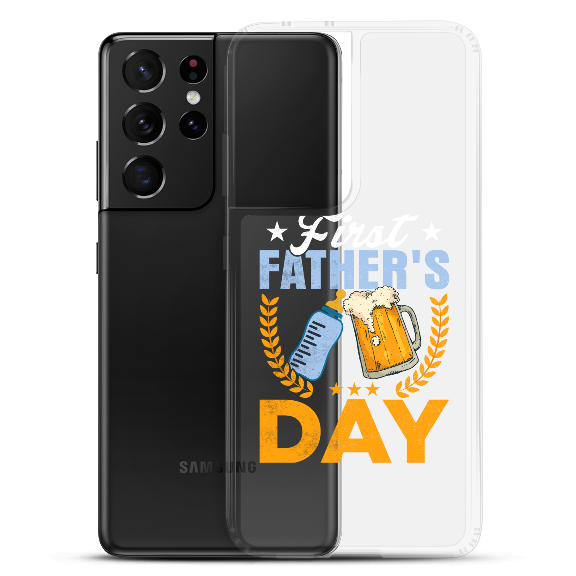 First Father's Day Clear Case for Samsung®