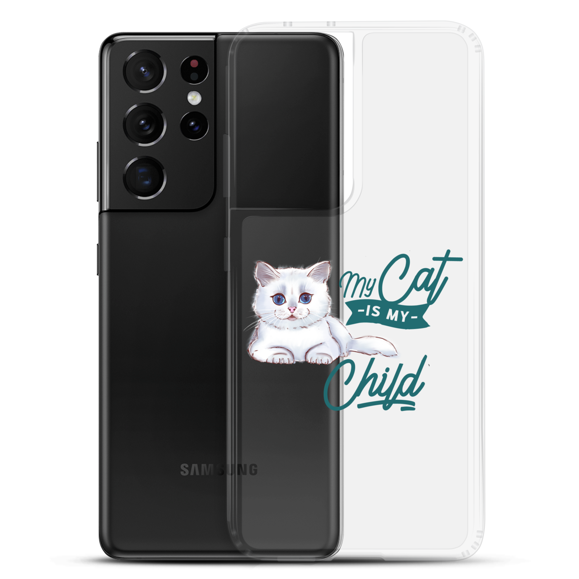 My Cat Is My Child Clear Case for Samsung®