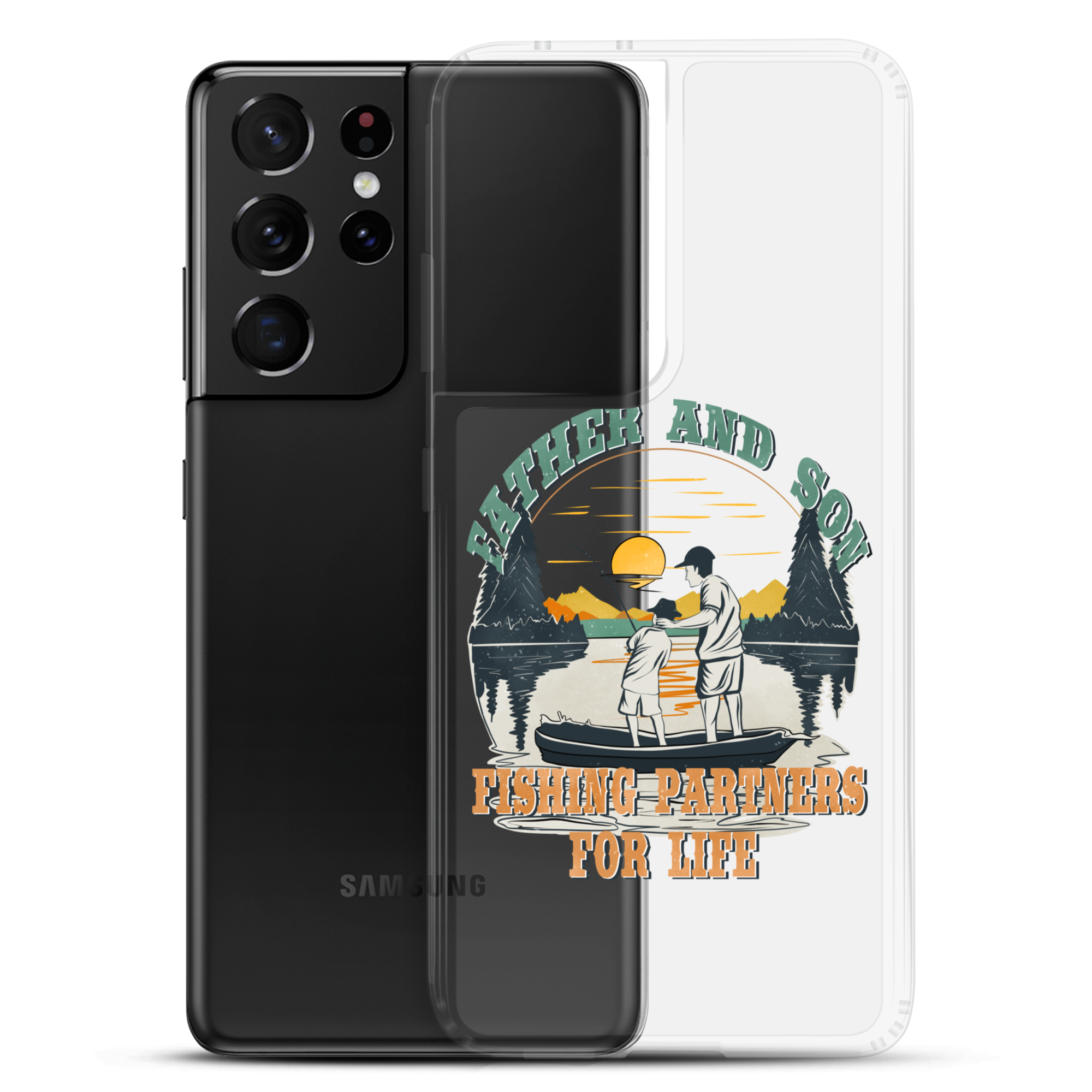 Father And Son Fishing Partners For Life Clear Case for Samsung®