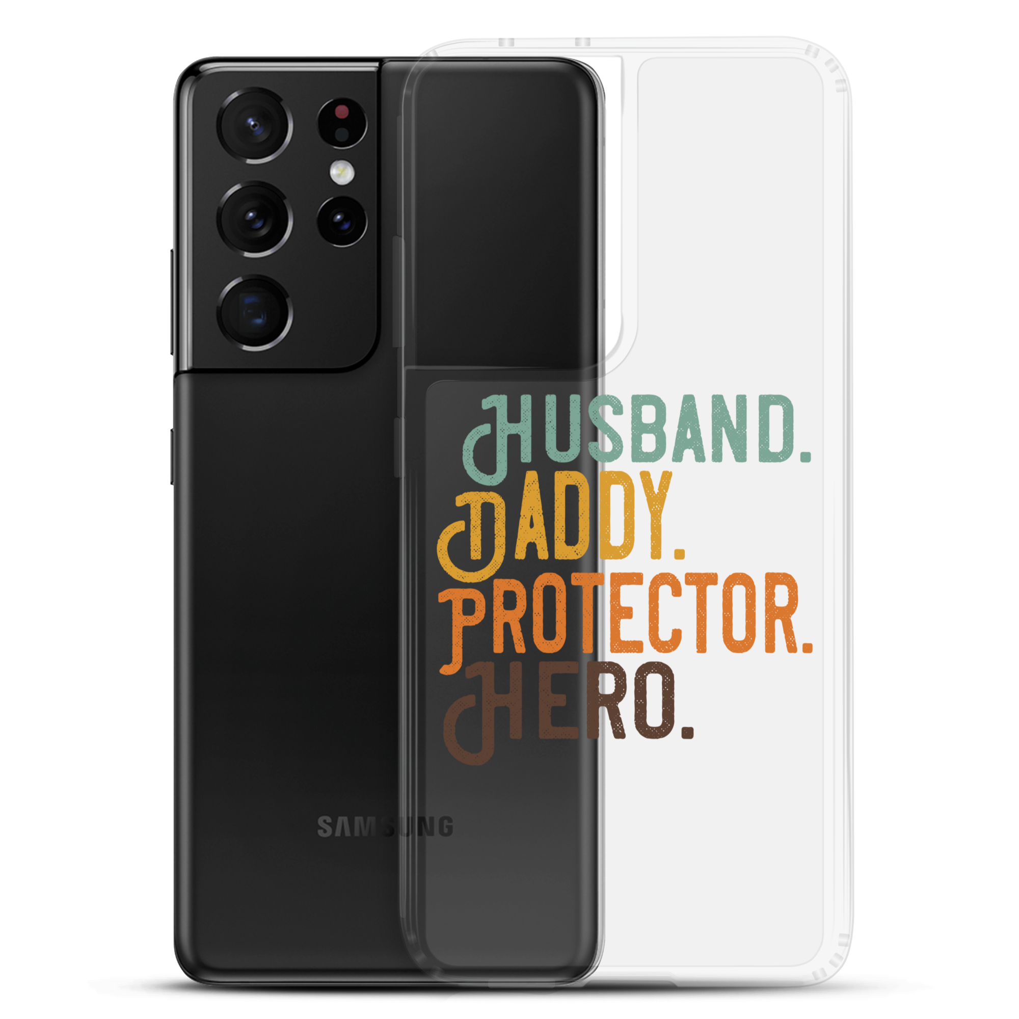 Husband. Daddy. Protector. Hero Clear Case for Samsung®