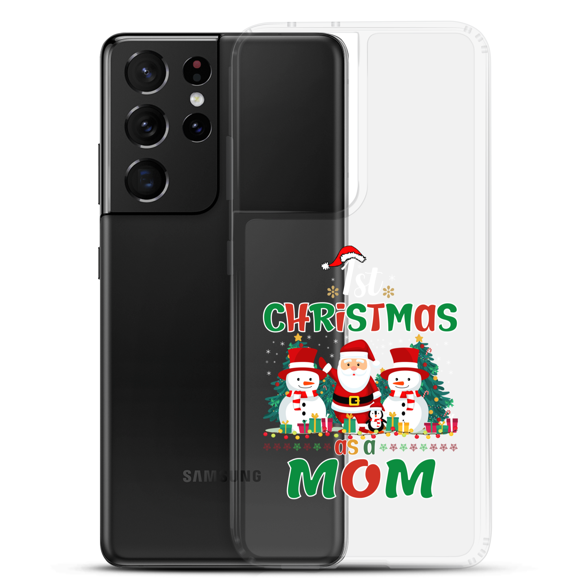 1st Christmas As A Mom Clear Case for Samsung®