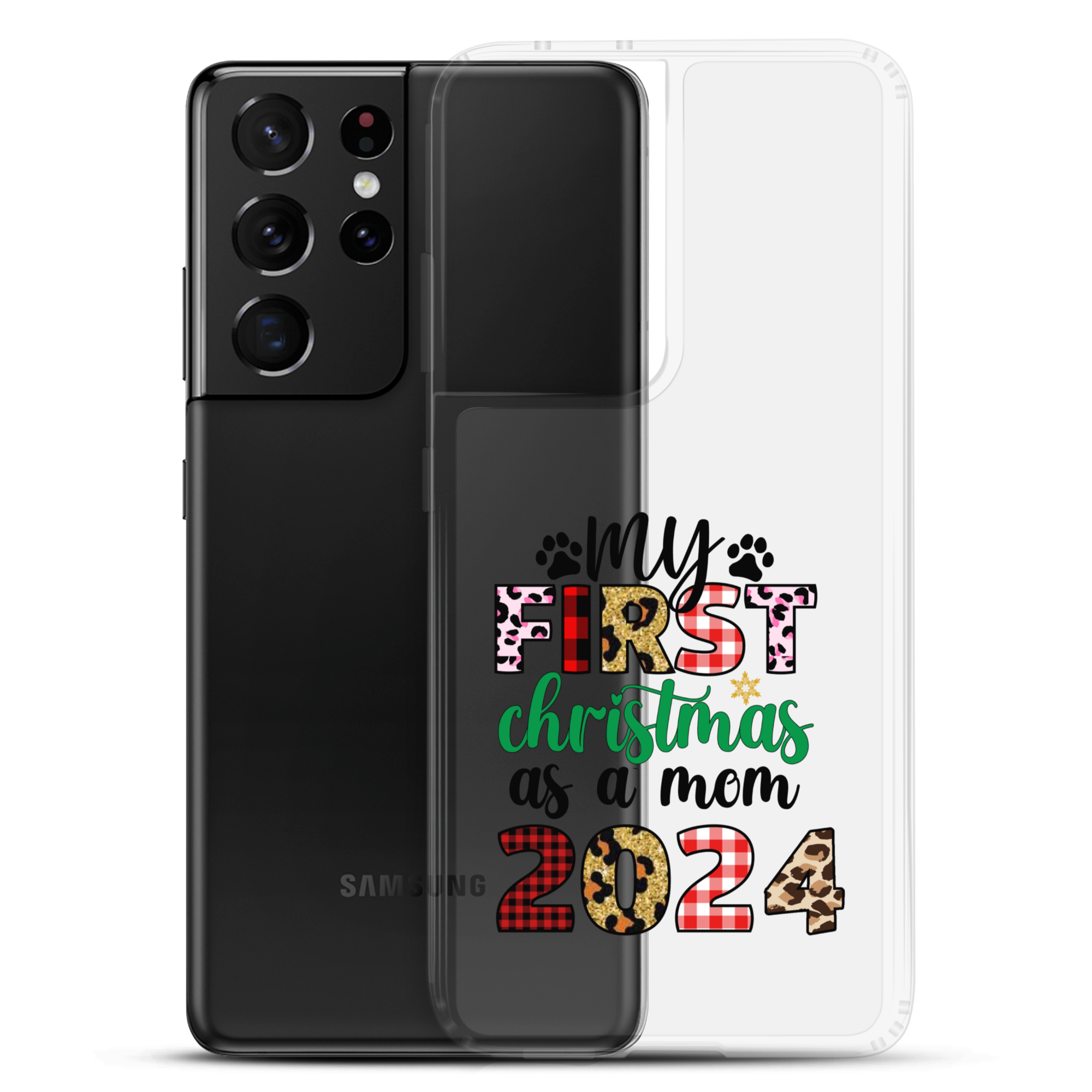 My First Christmas As A mom 2024 Clear Case for Samsung®