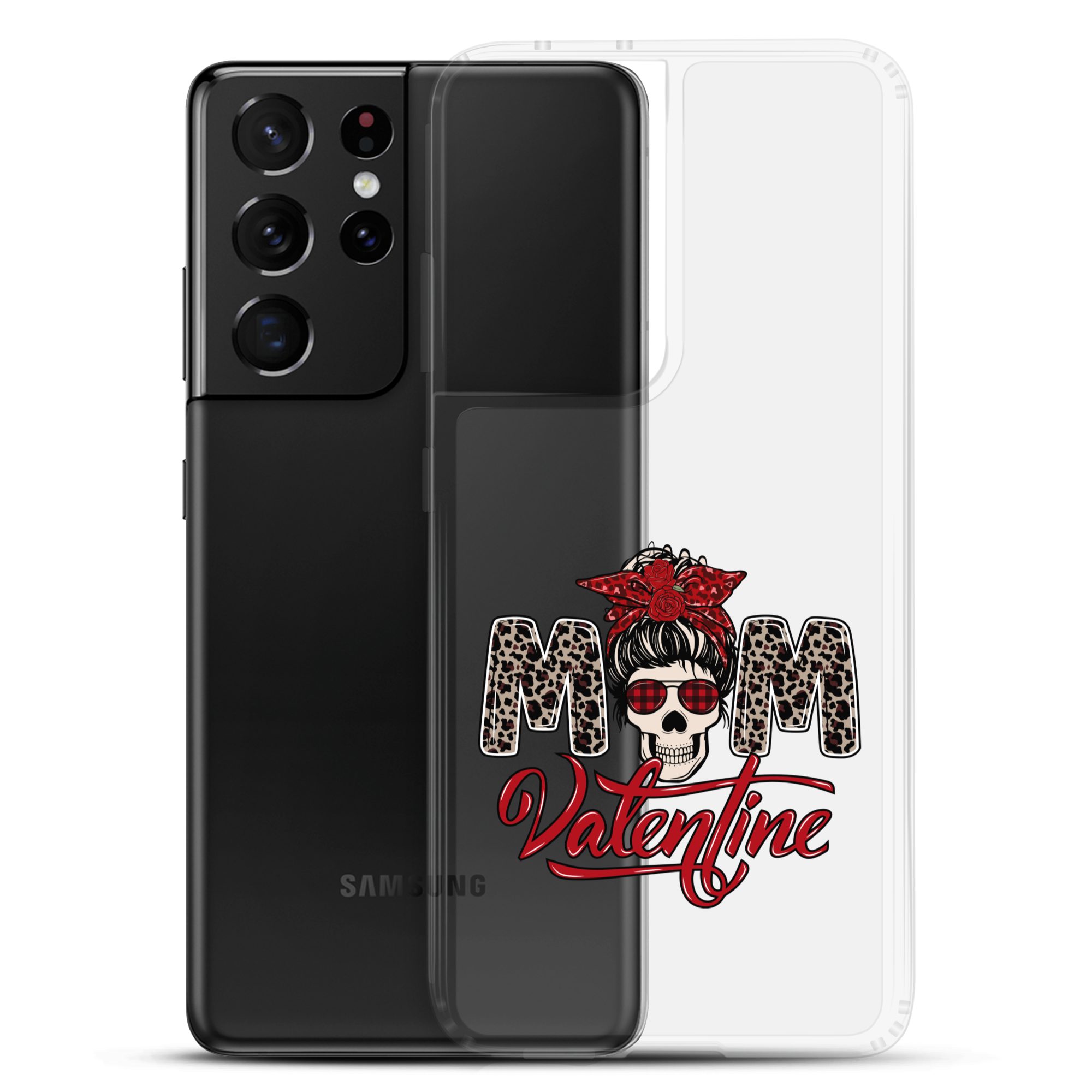 Skull Mom Valentine Clear Case for Samsung®