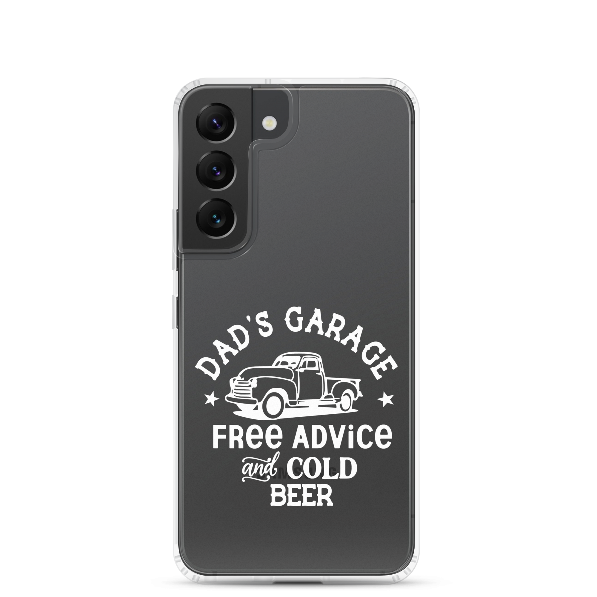 Dad's Garage Free Advice And Cold Beer Clear Case for Samsung®