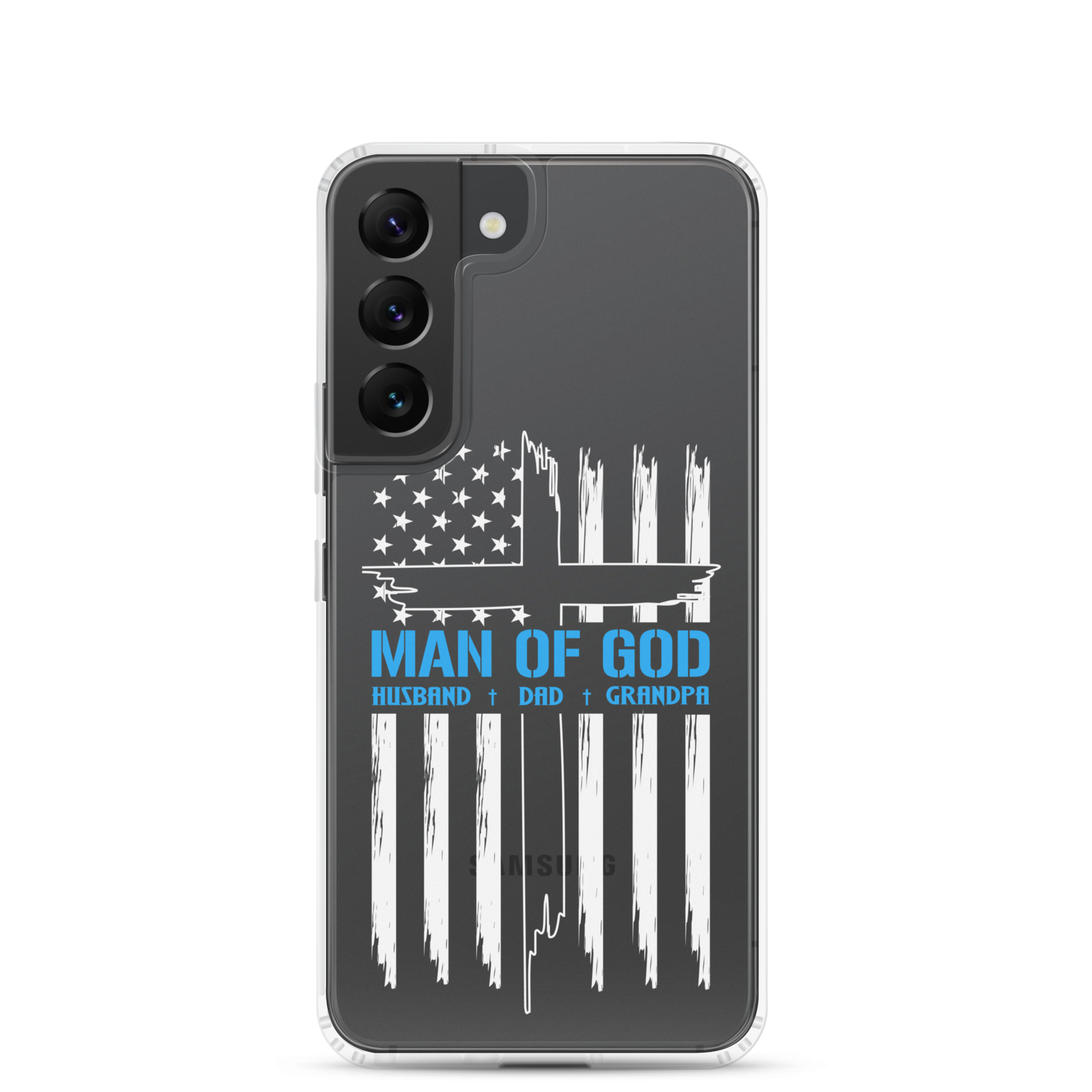 Man Of God Husband Dad Grandpa Clear Case for Samsung®