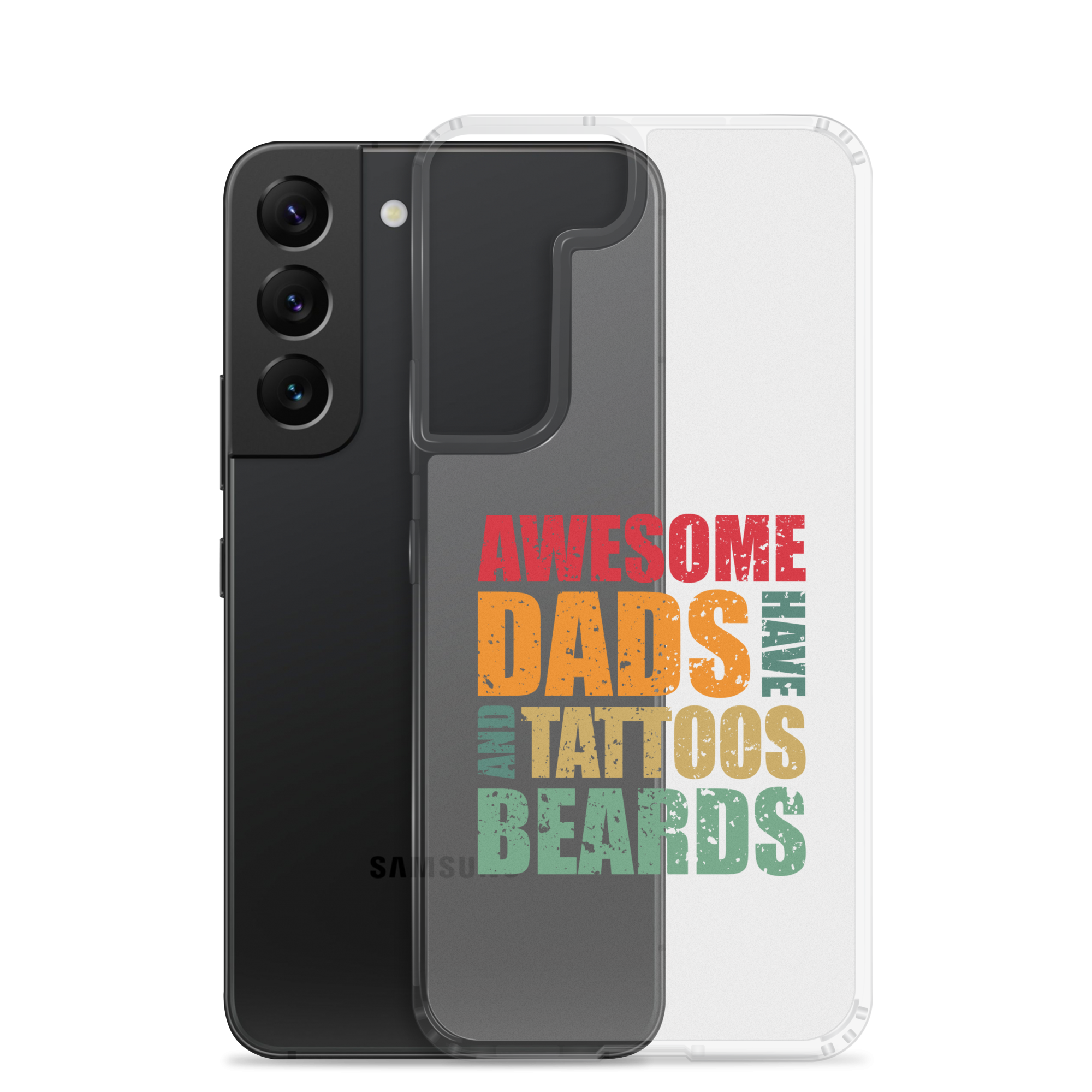 Awesome Dads Tattoos Beards Clear Case for Samsung®