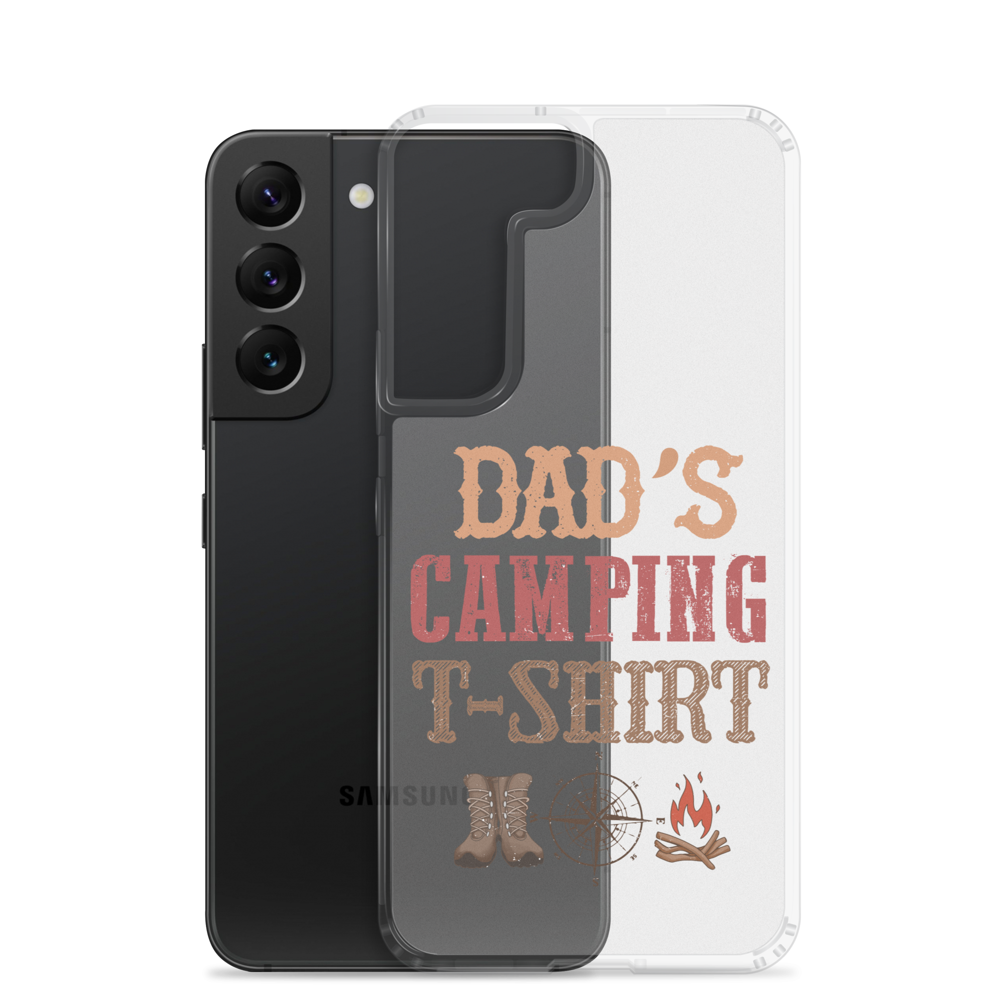 Dad's Camping T-Shirt Clear Case for Samsung®