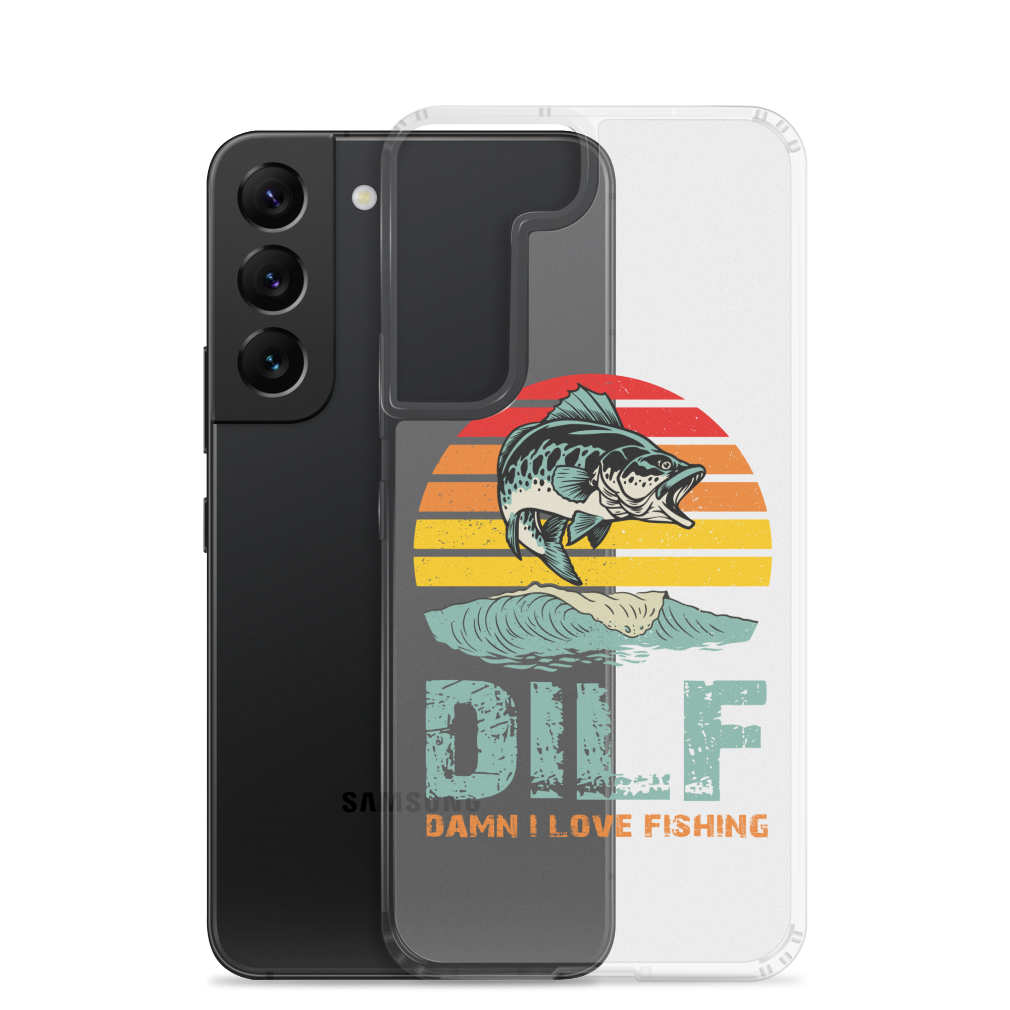 Dilf Damn I Love Fishing Clear Case for Samsung®