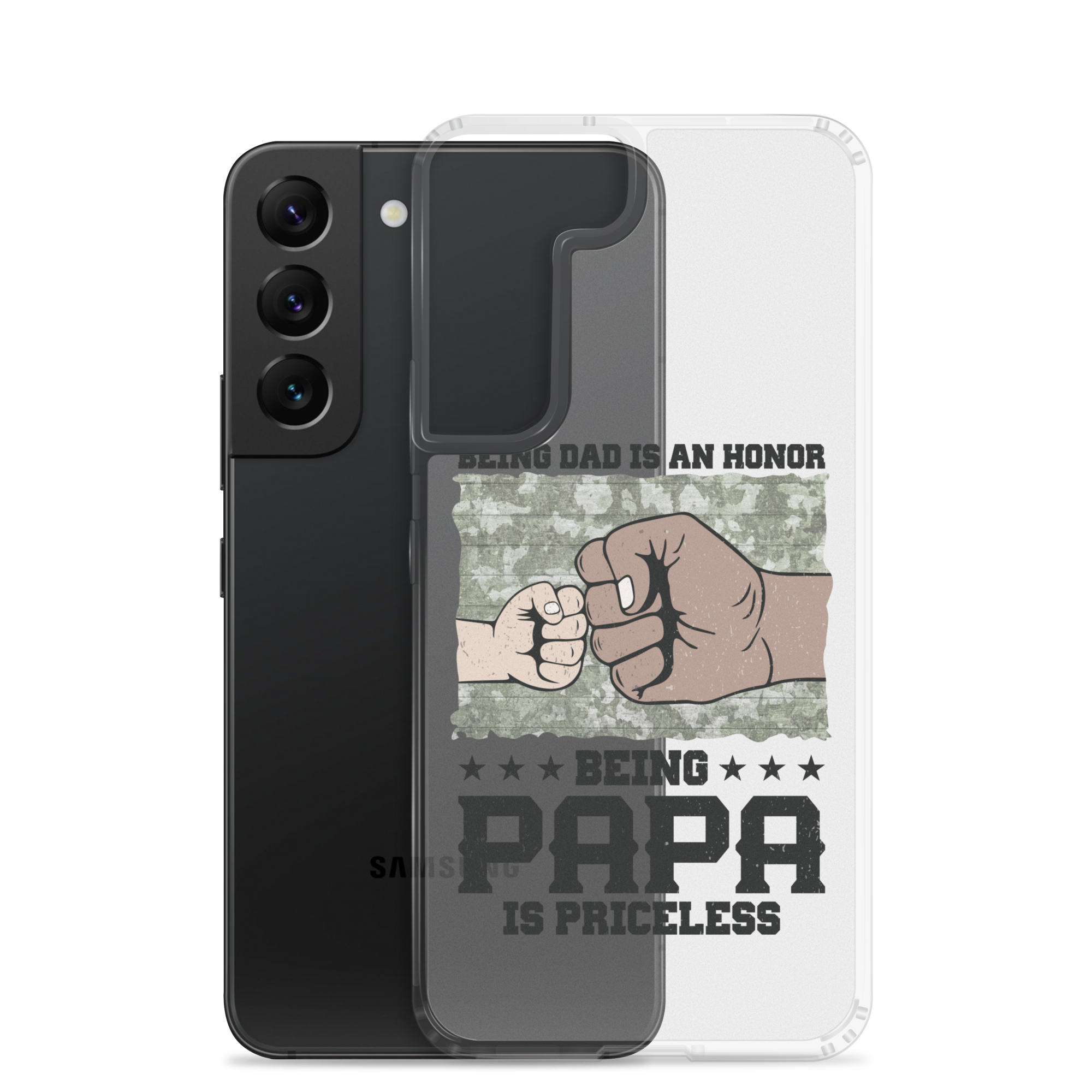 Being Dad Is An Honor Being Papa Is Priceless Clear Case for Samsung®