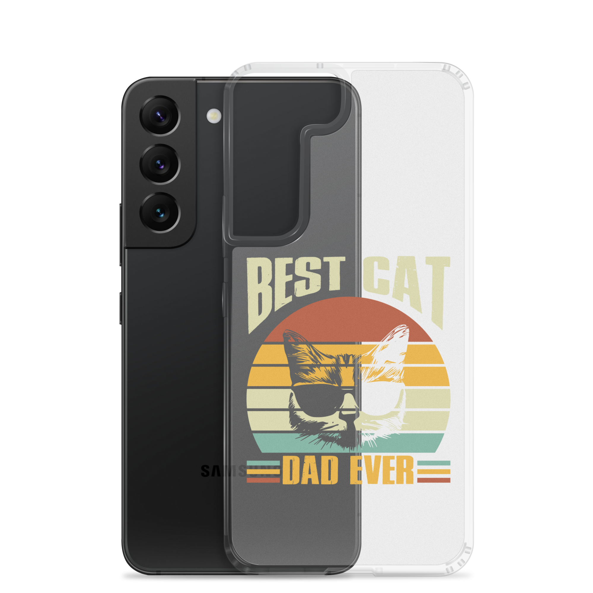 Best Cat Dad Ever Clear Case for Samsung®