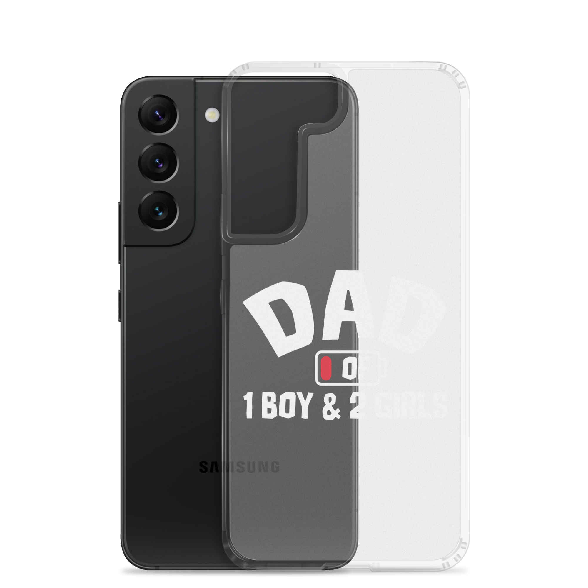 Dad Of 1 Boy And 2 Girls Clear Case for Samsung®