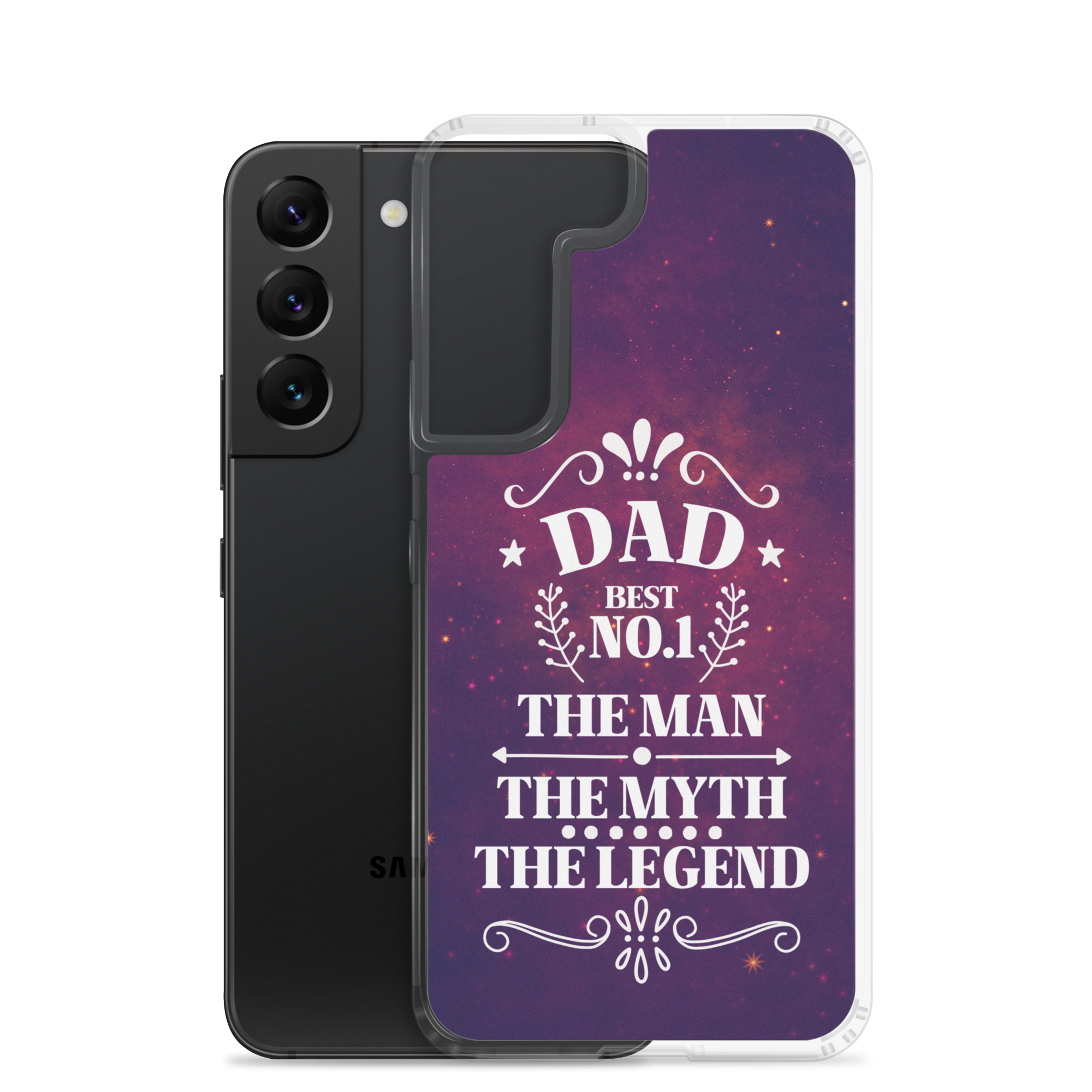 Dad Best Number 1 The Man The Myth The Legend Clear Case for Samsung®