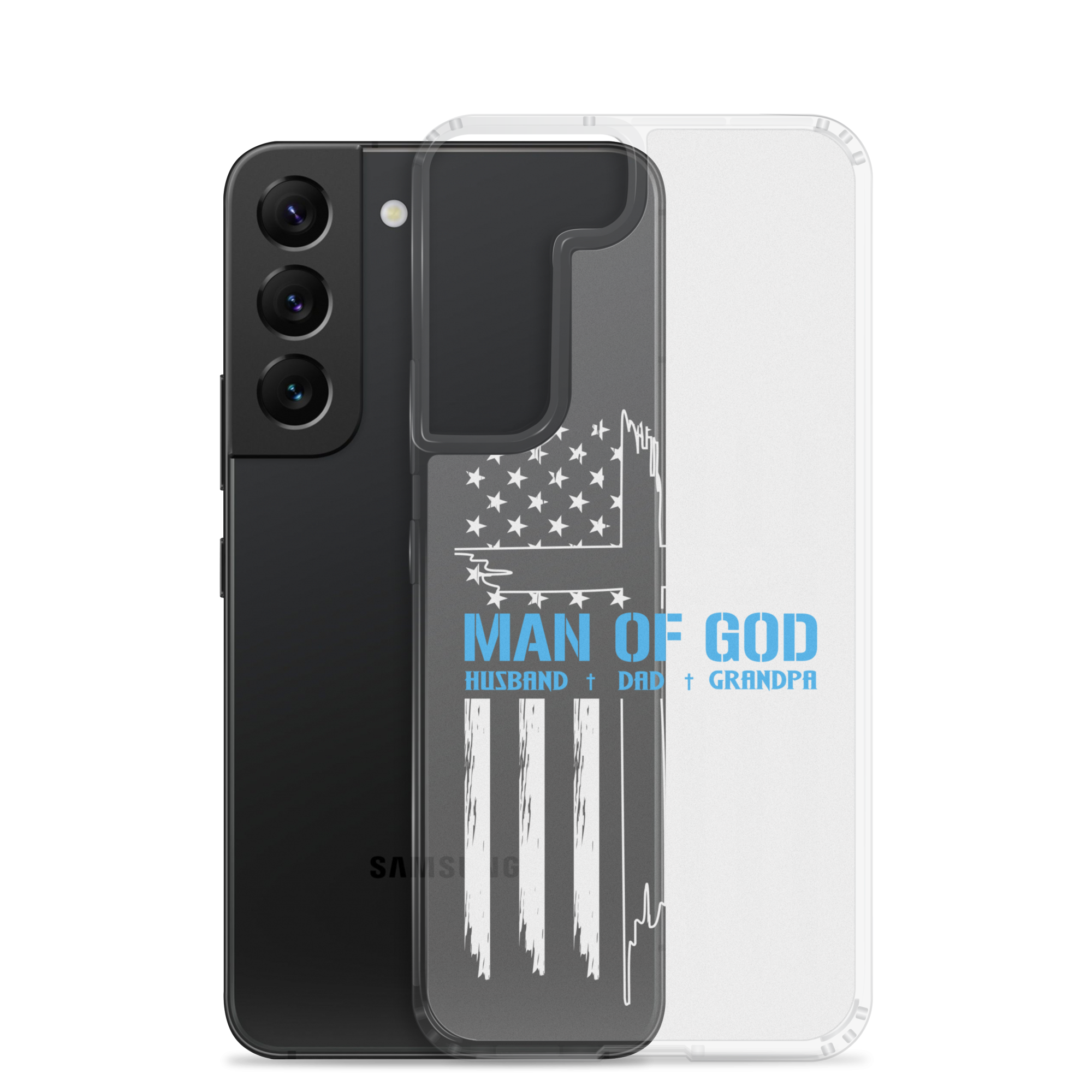 Man Of God Husband Dad Grandpa Clear Case for Samsung®