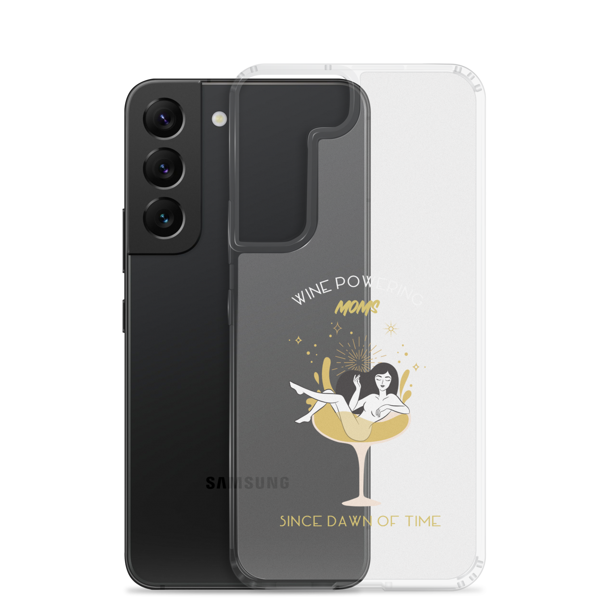 Wine Powering Moms Since Dawn Of Time Clear Case for Samsung®