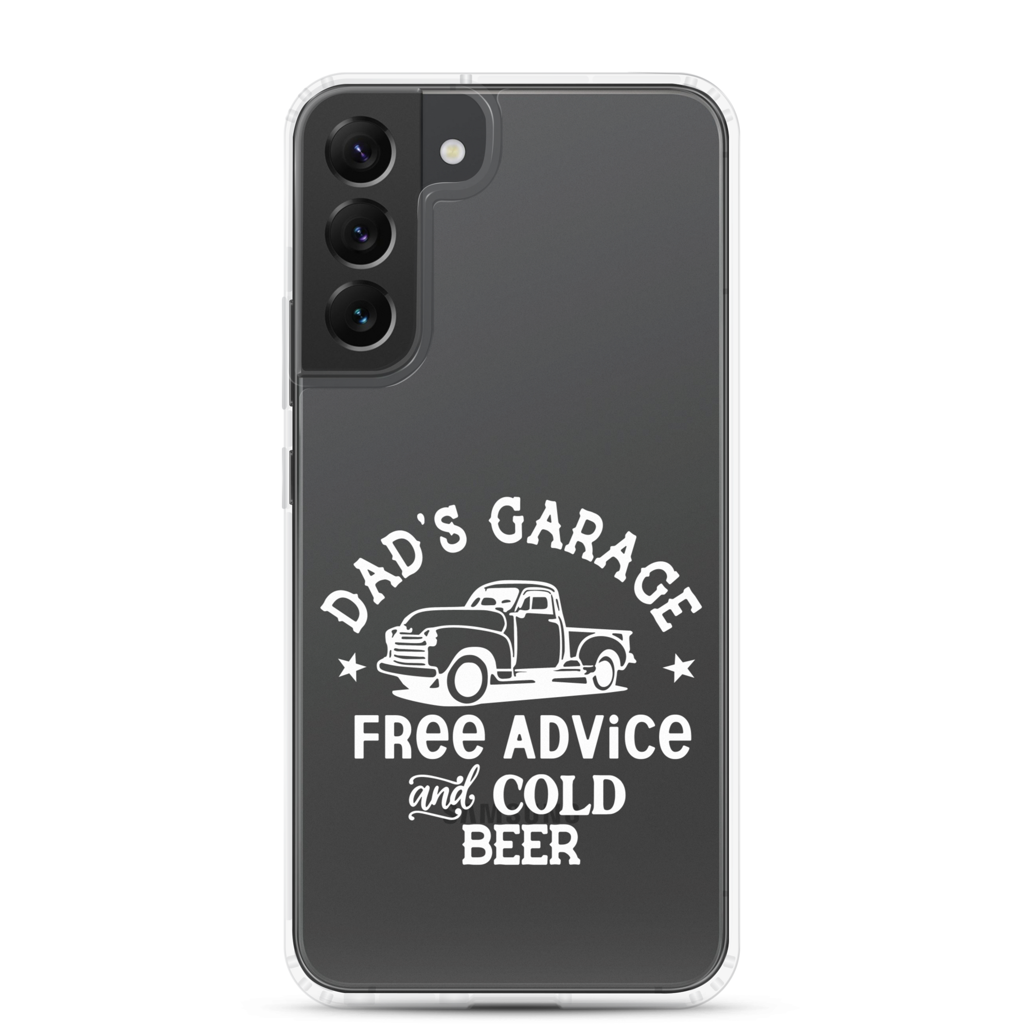 Dad's Garage Free Advice And Cold Beer Clear Case for Samsung®