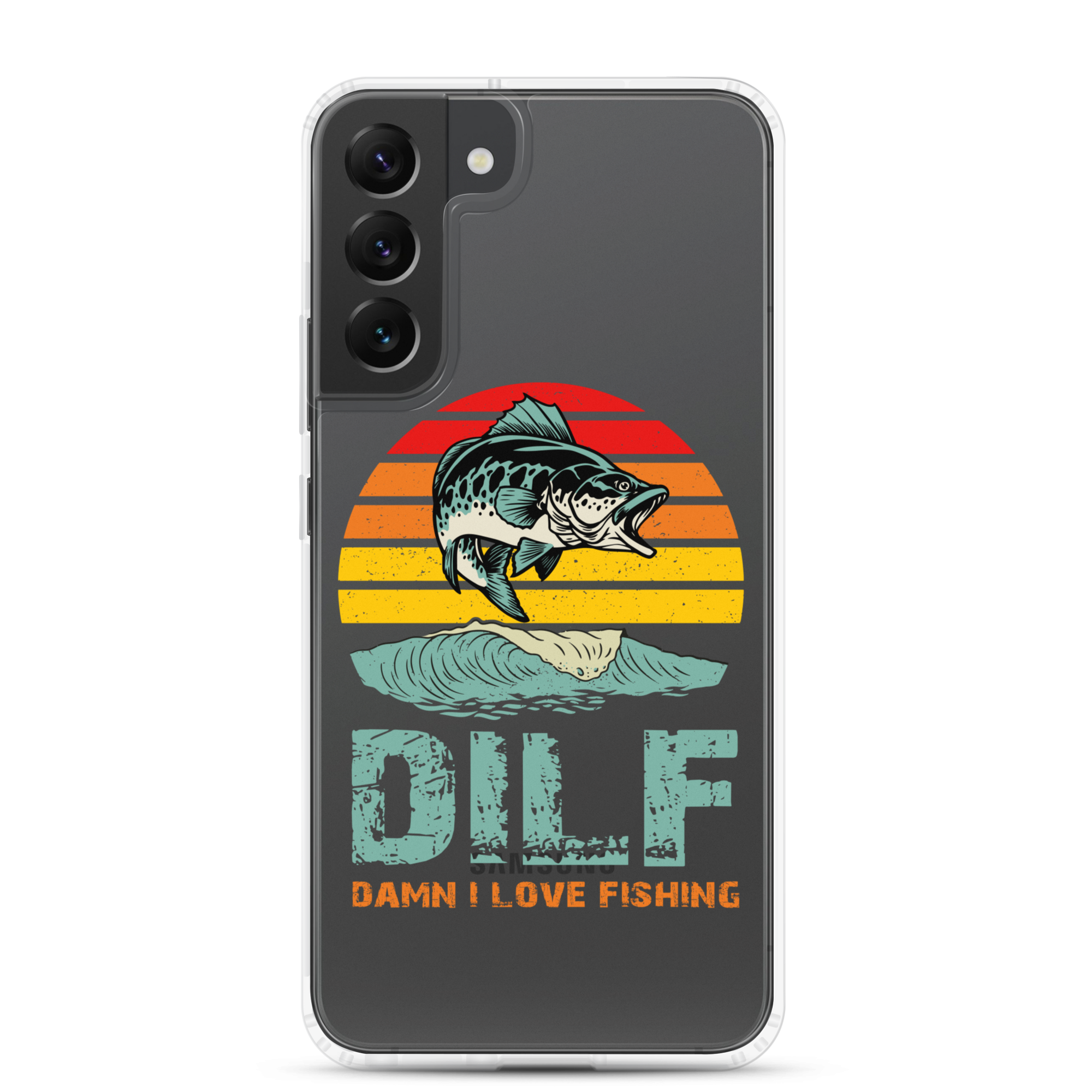 Dilf Damn I Love Fishing Clear Case for Samsung®