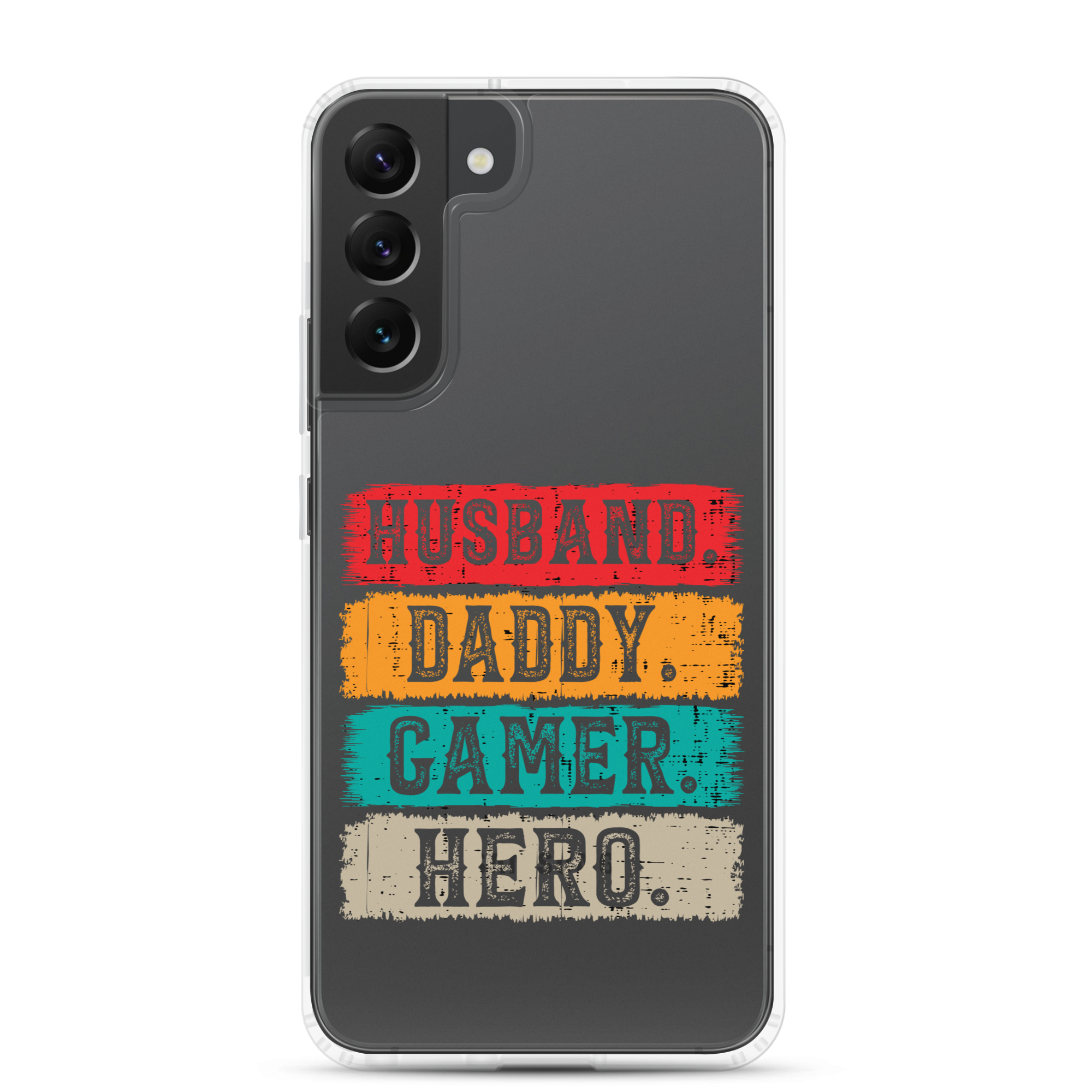 Husband, Daddy, Gamer, Hero Clear Case for Samsung®