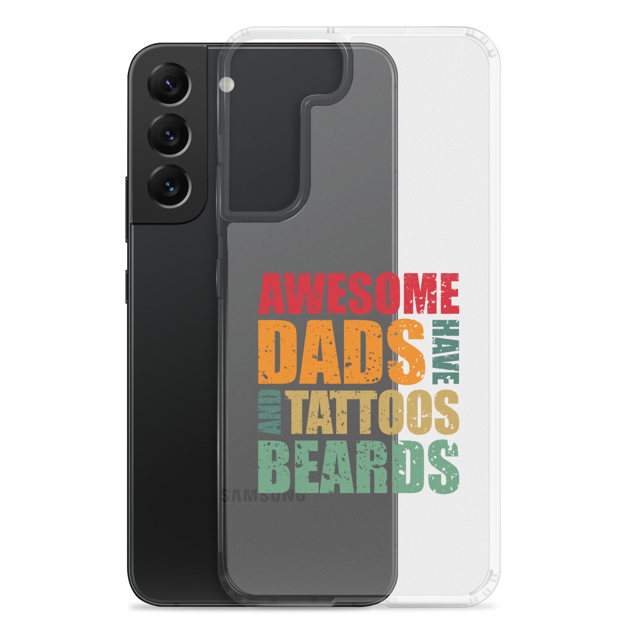 Awesome Dads Tattoos Beards Clear Case for Samsung®