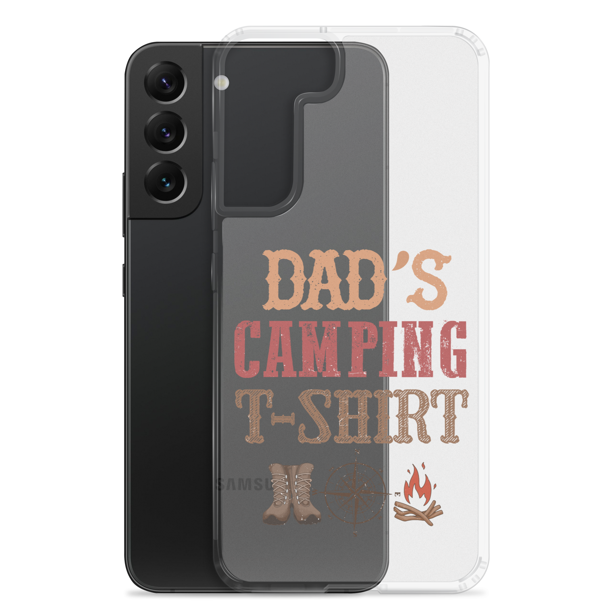 Dad's Camping T-Shirt Clear Case for Samsung®