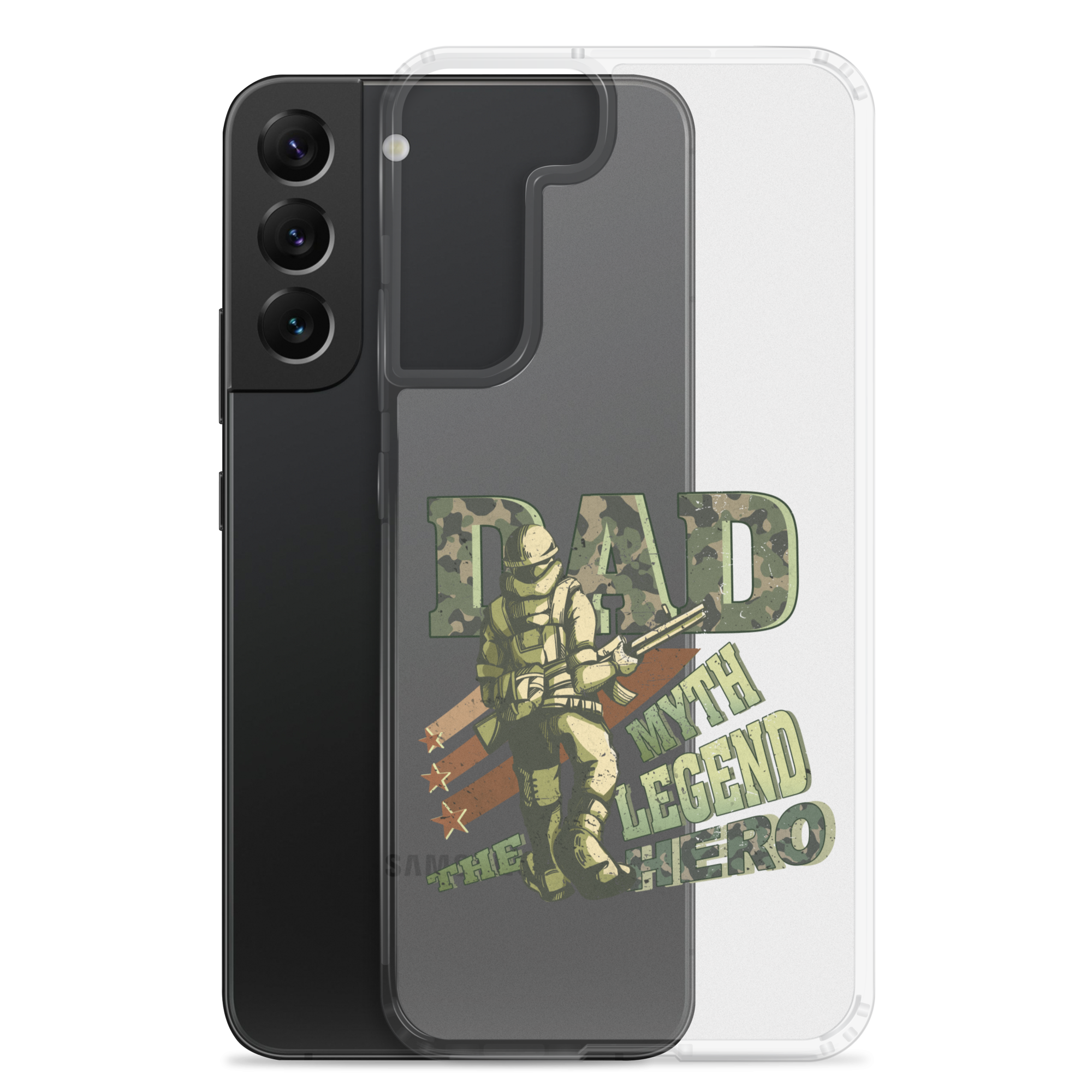 Dad The Myth The Legend The Hero Clear Case for Samsung®