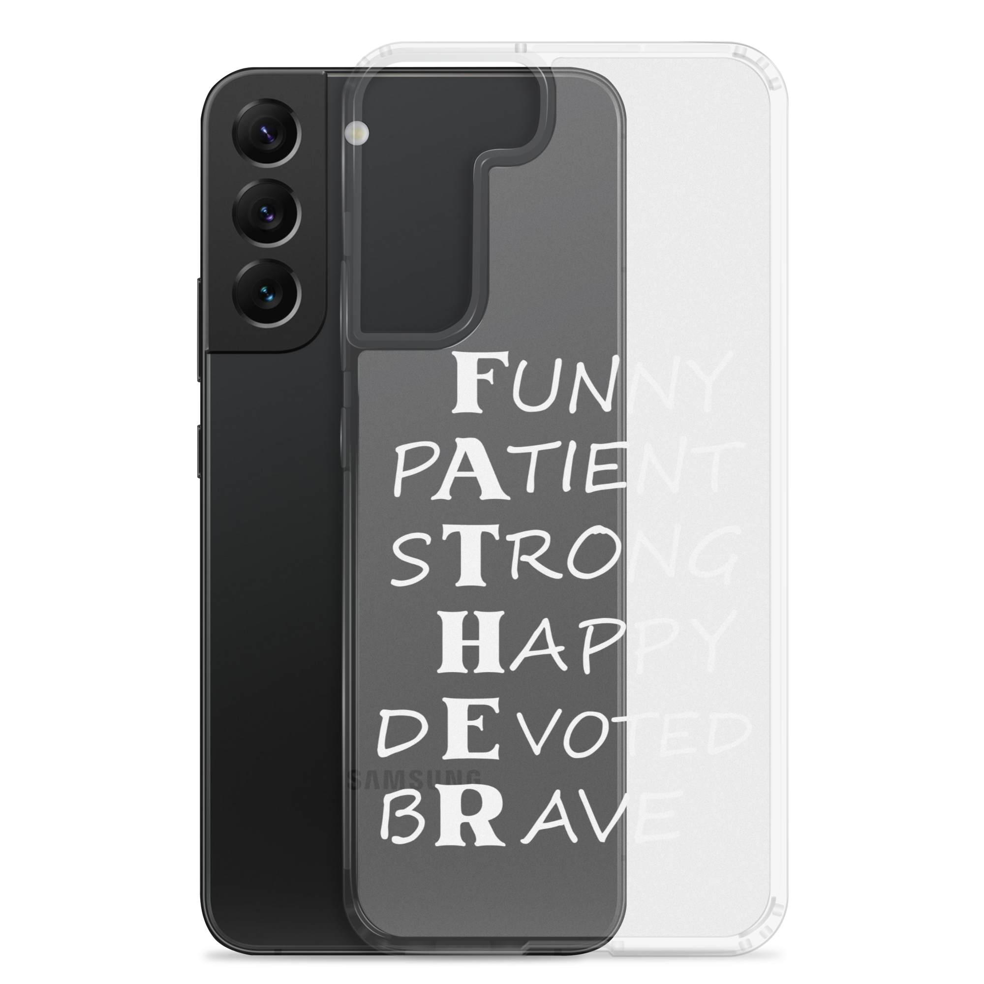 Funny Patient Strong Happy Devoted Brave Clear Case for Samsung®