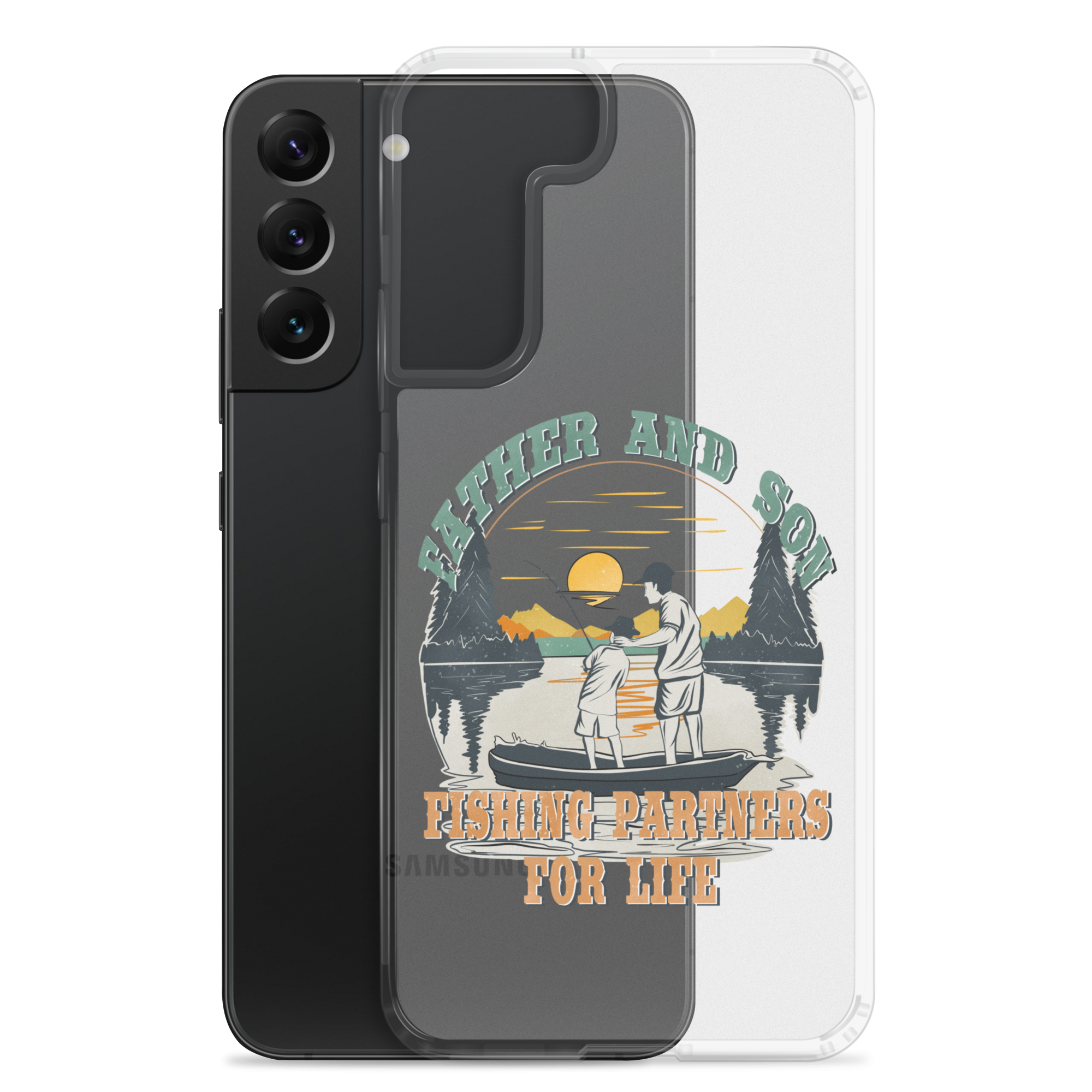 Father And Son Fishing Partners For Life Clear Case for Samsung®