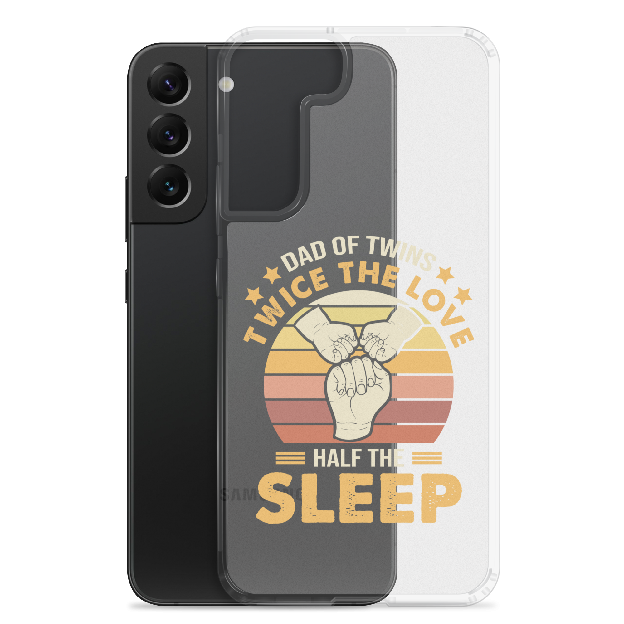 Dad Of Twins Twice The Love Half The Sleep Clear Case for Samsung®