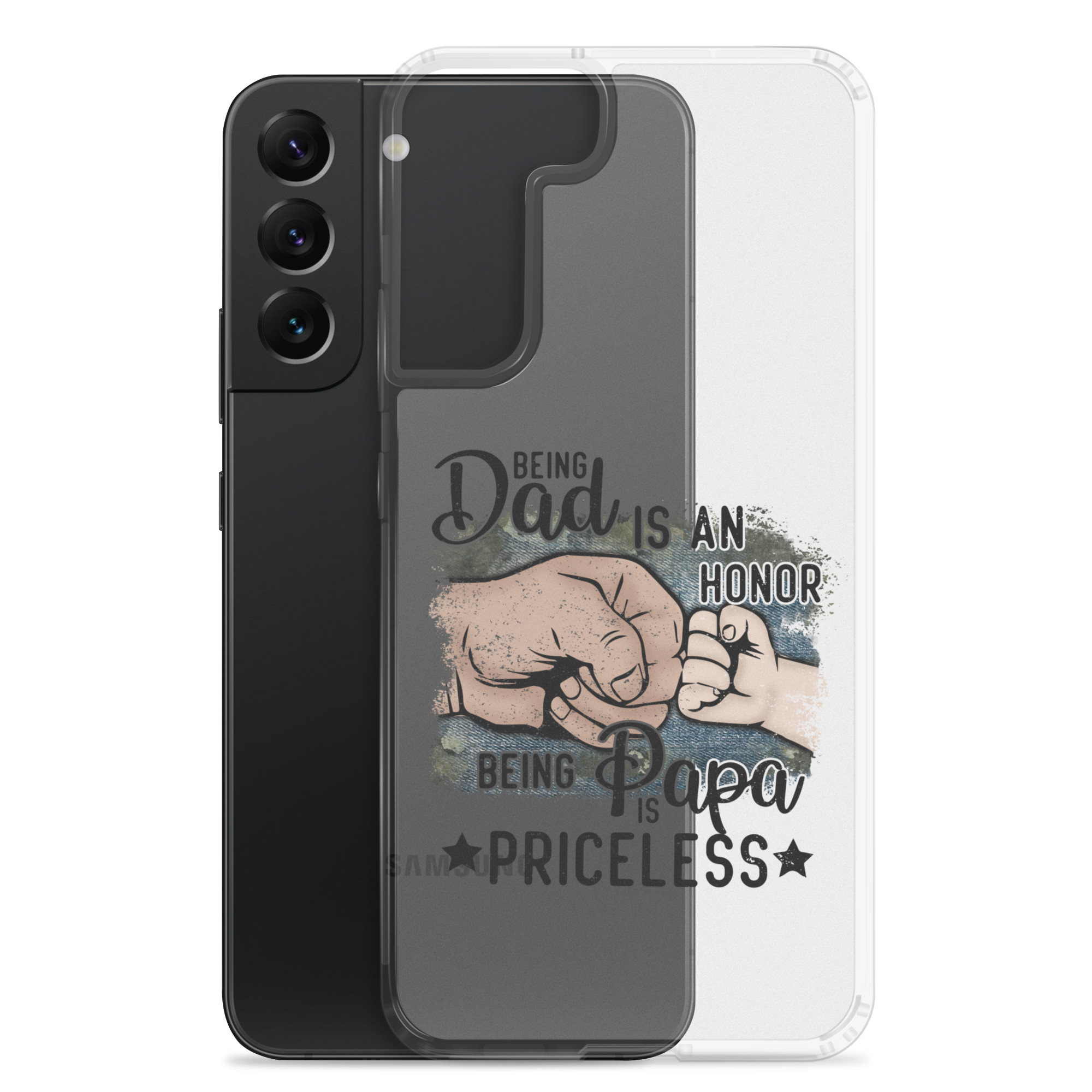 Being Dad Is An Honor Being Papa Is Priceless Clear Case for Samsung®