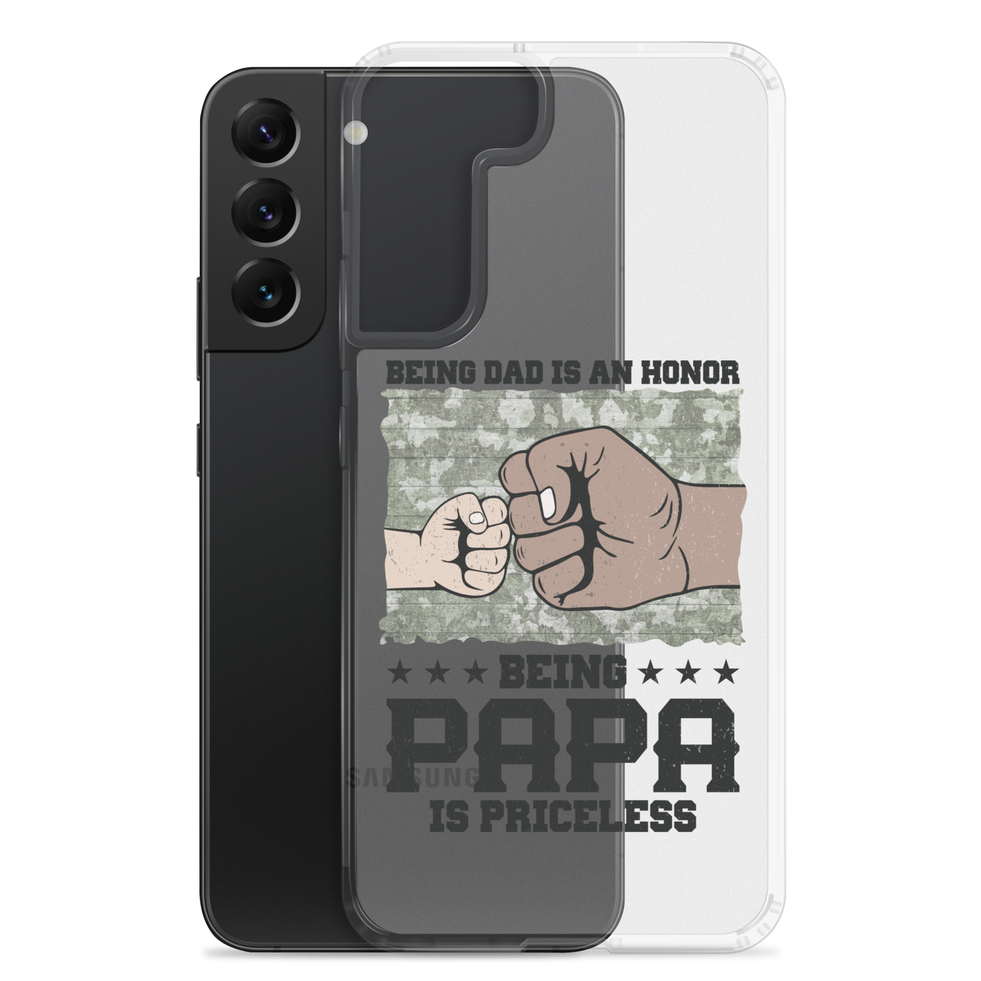 Being Dad Is An Honor Being Papa Is Priceless Clear Case for Samsung®