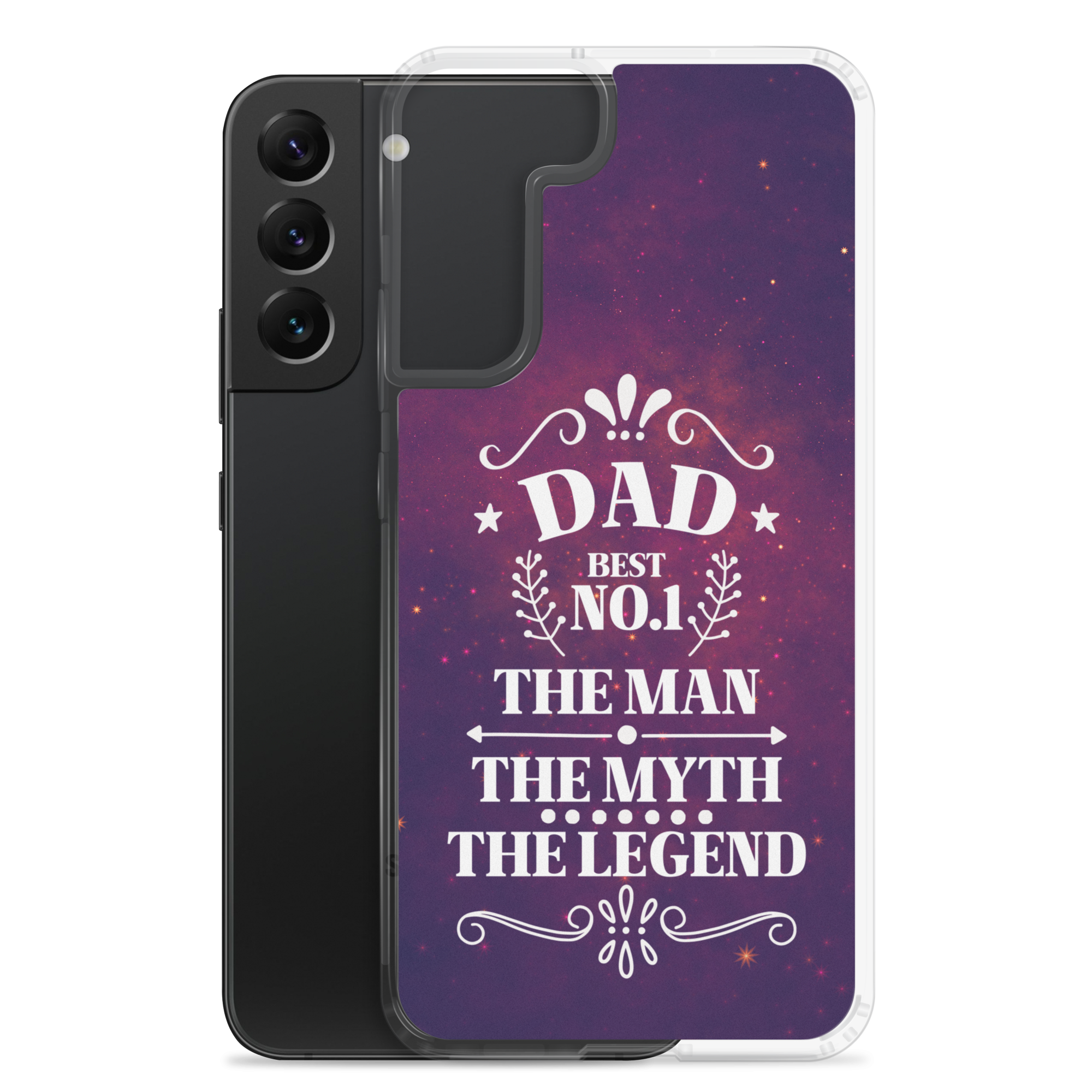 Dad Best Number 1 The Man The Myth The Legend Clear Case for Samsung®