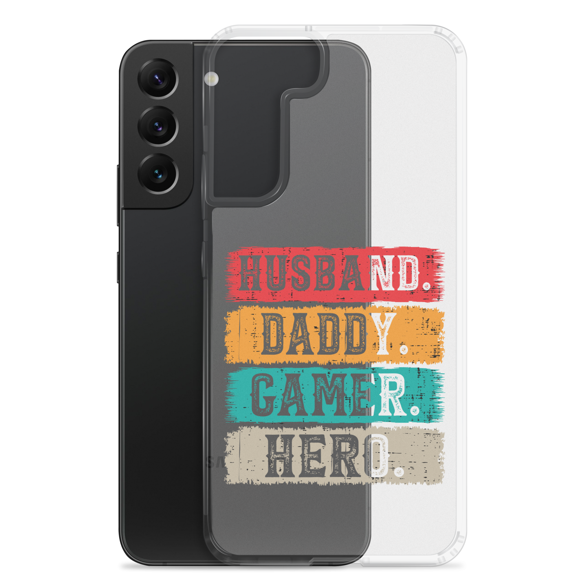 Husband, Daddy, Gamer, Hero Clear Case for Samsung®