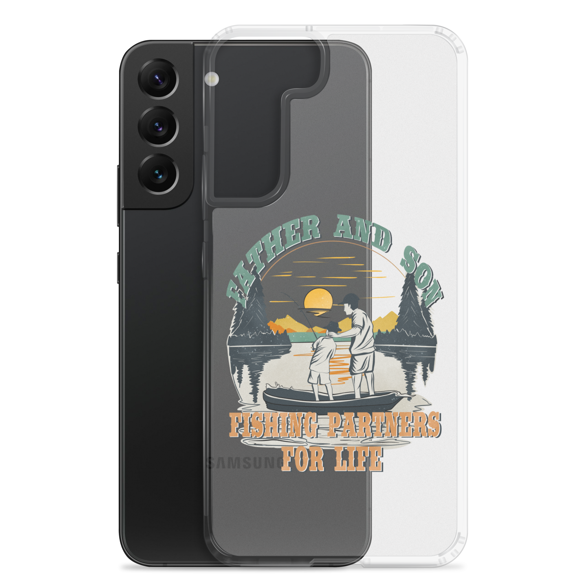 Father And Son Fishing Partners For Life Clear Case for Samsung®