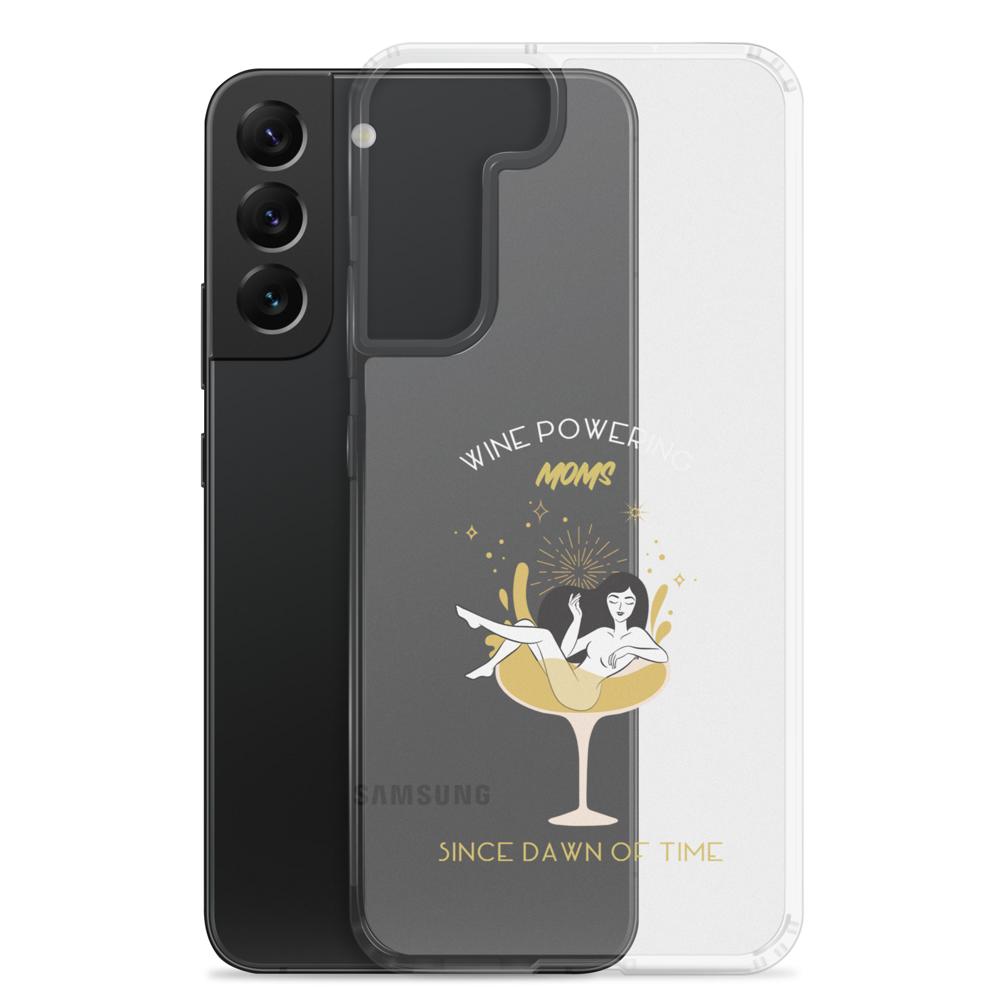 Wine Powering Moms Since Dawn Of Time Clear Case for Samsung®