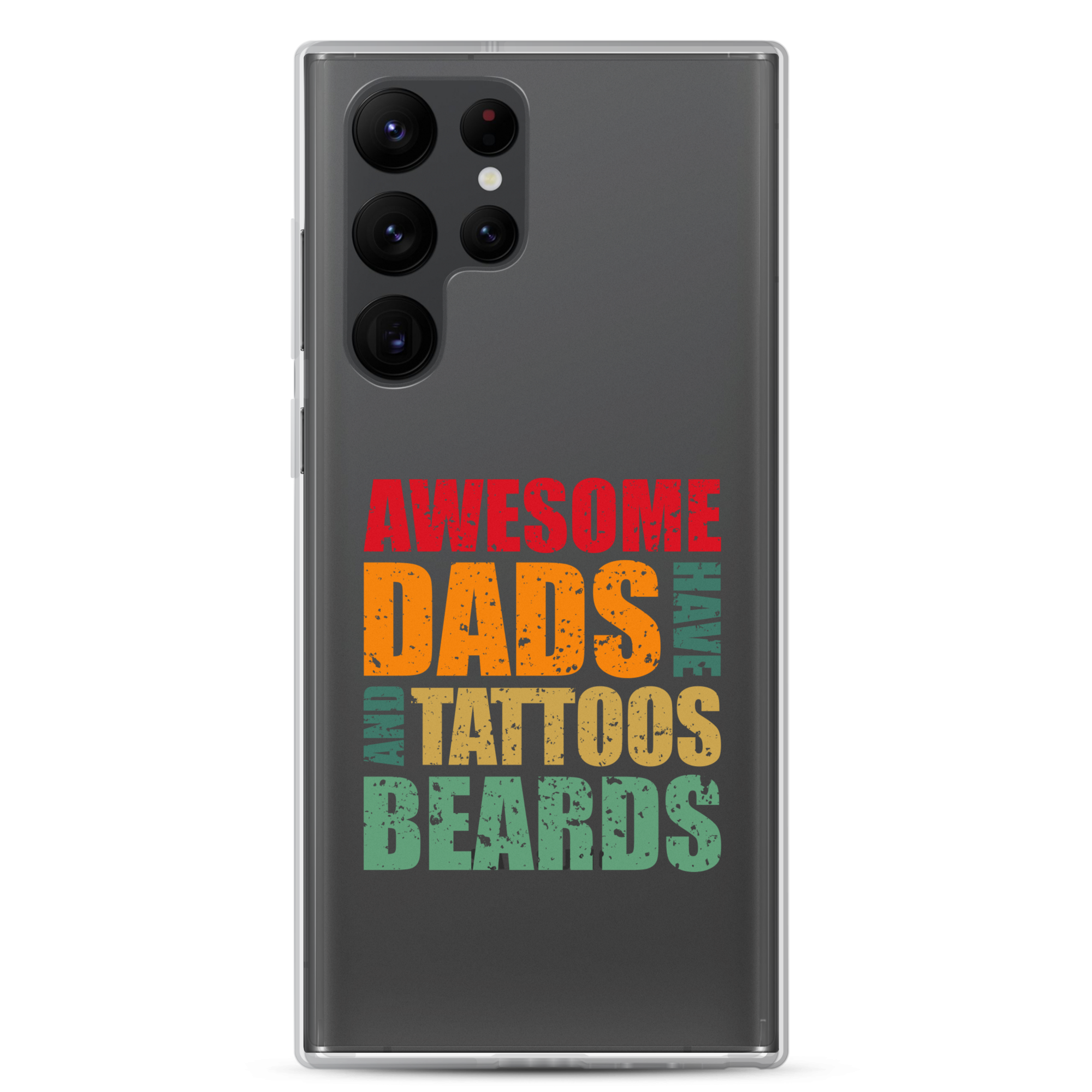 Awesome Dads Tattoos Beards Clear Case for Samsung®