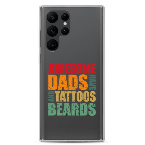 Awesome Dads Tattoos Beards Clear Case for Samsung®