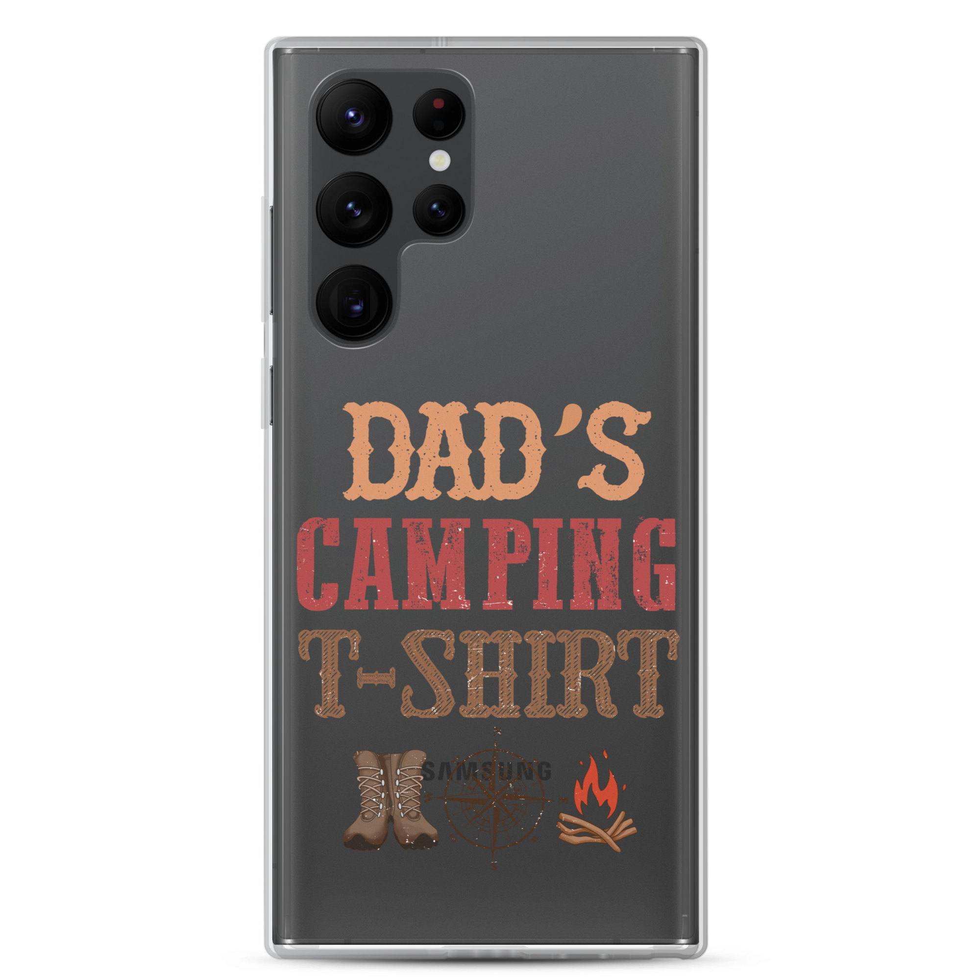 Dad's Camping T-Shirt Clear Case for Samsung®