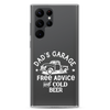 Dad's Garage Free Advice And Cold Beer Clear Case for Samsung®