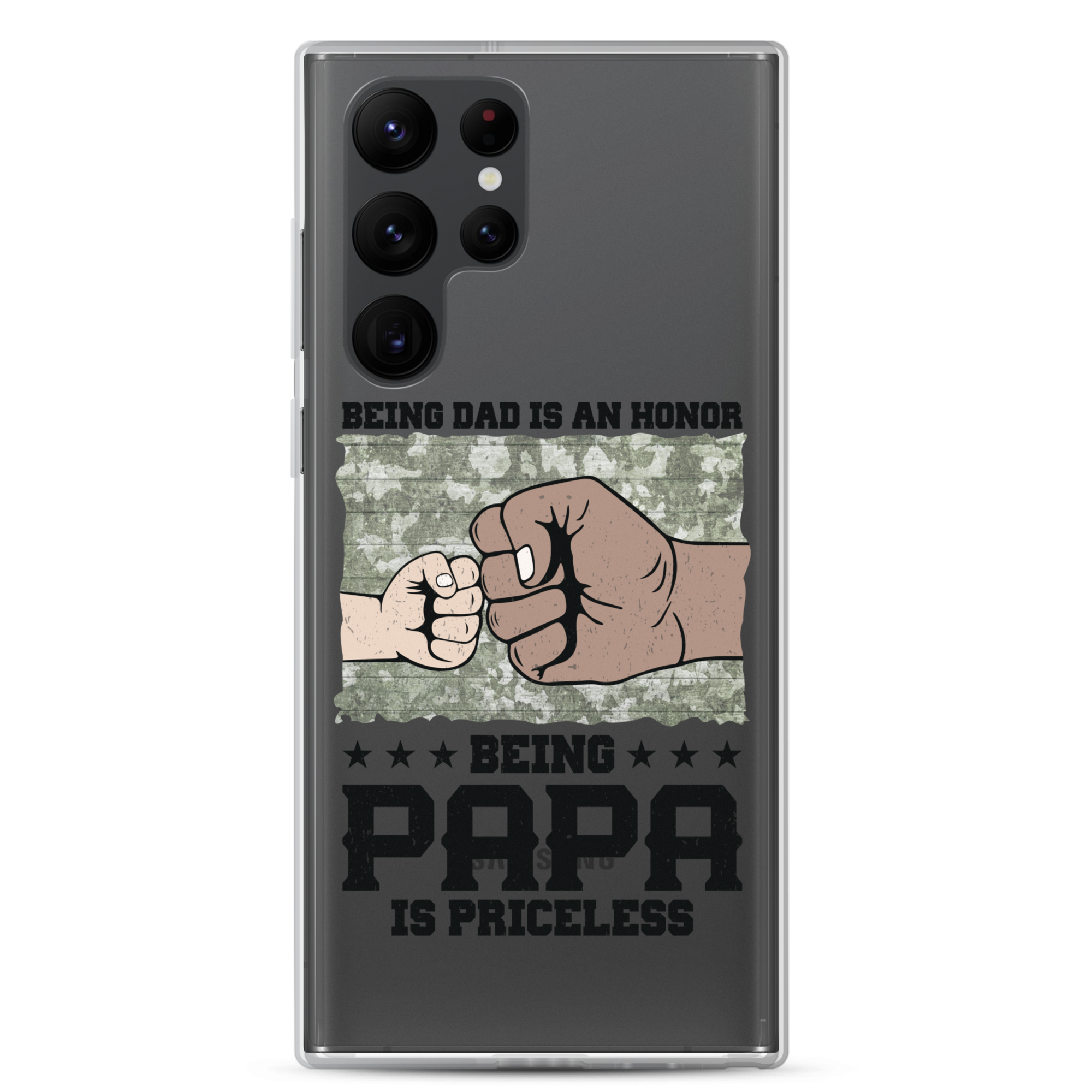 Being Dad Is An Honor Being Papa Is Priceless Clear Case for Samsung®