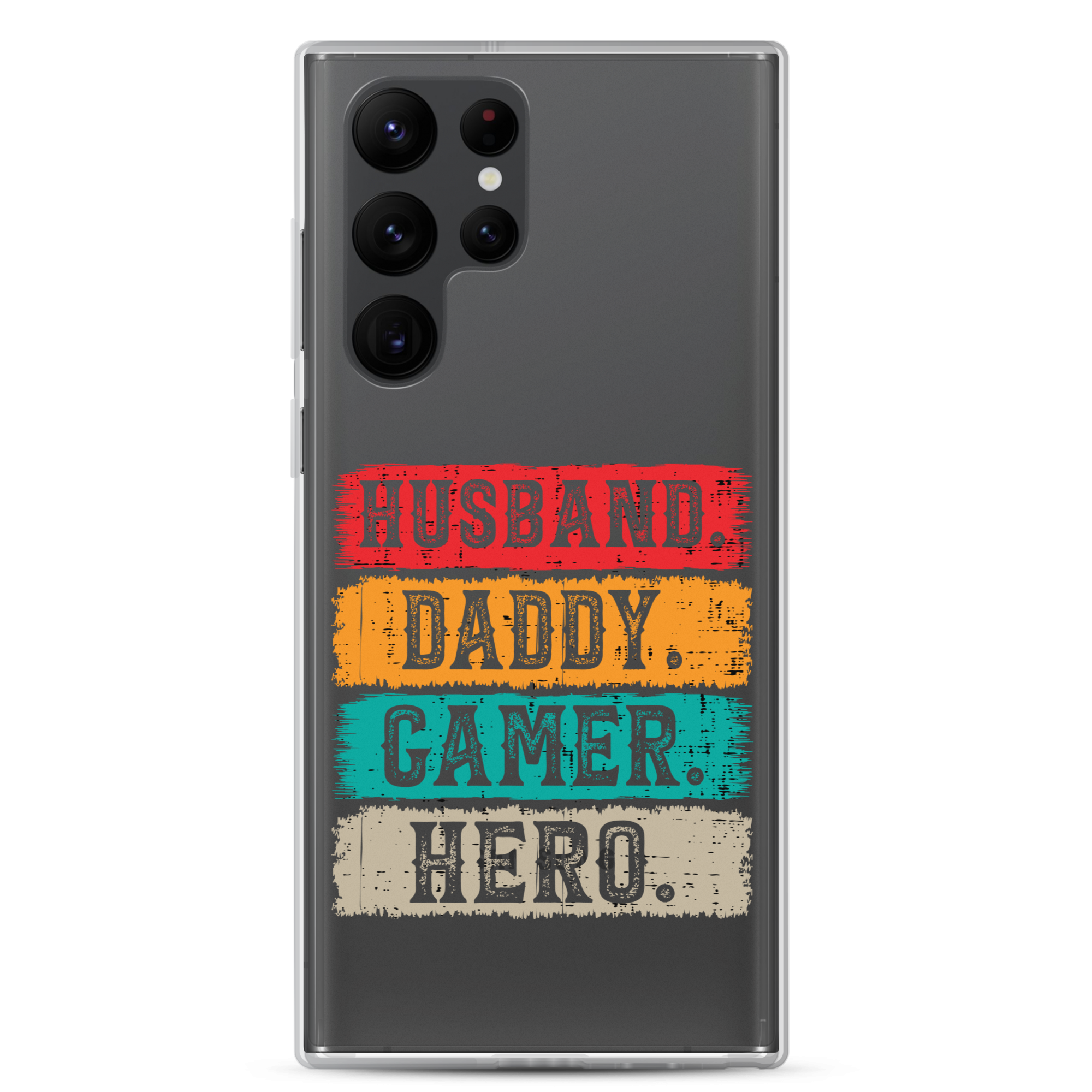 Husband, Daddy, Gamer, Hero Clear Case for Samsung®