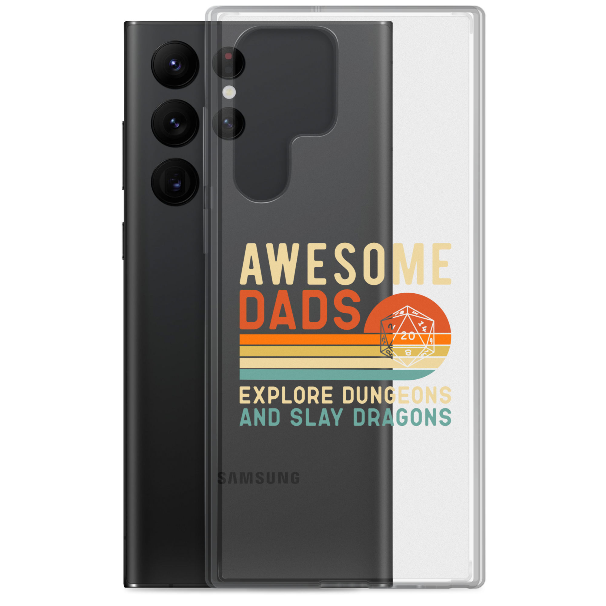 Awesome Dads Explore Dungeons And Slay Dragons Clear Case for Samsung®