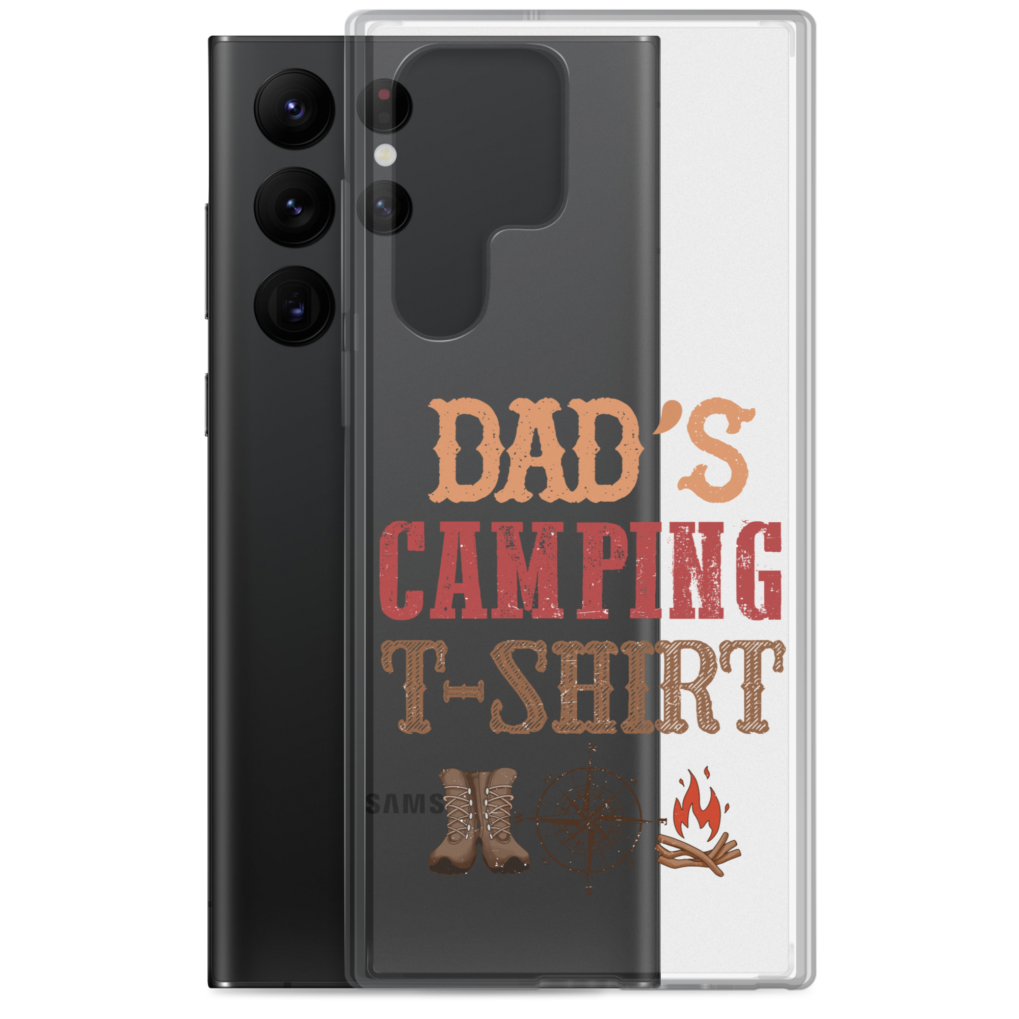 Dad's Camping T-Shirt Clear Case for Samsung®